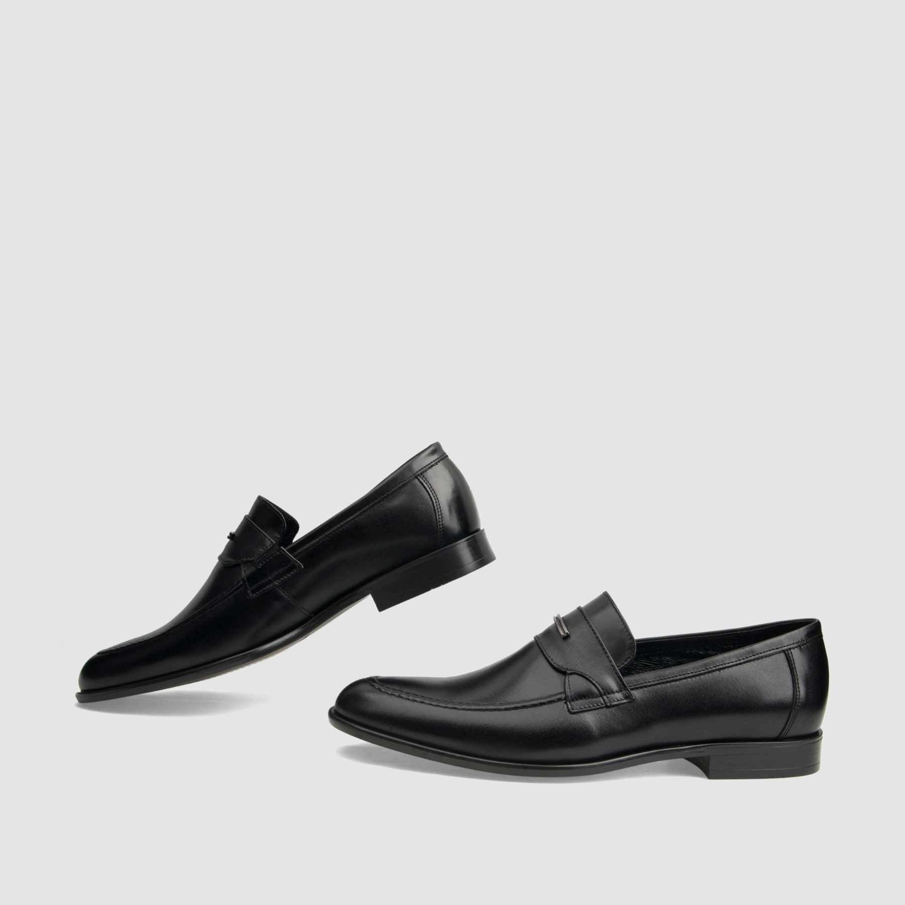 TAPI B-6751 black smooth leather dress shoes - loafers 