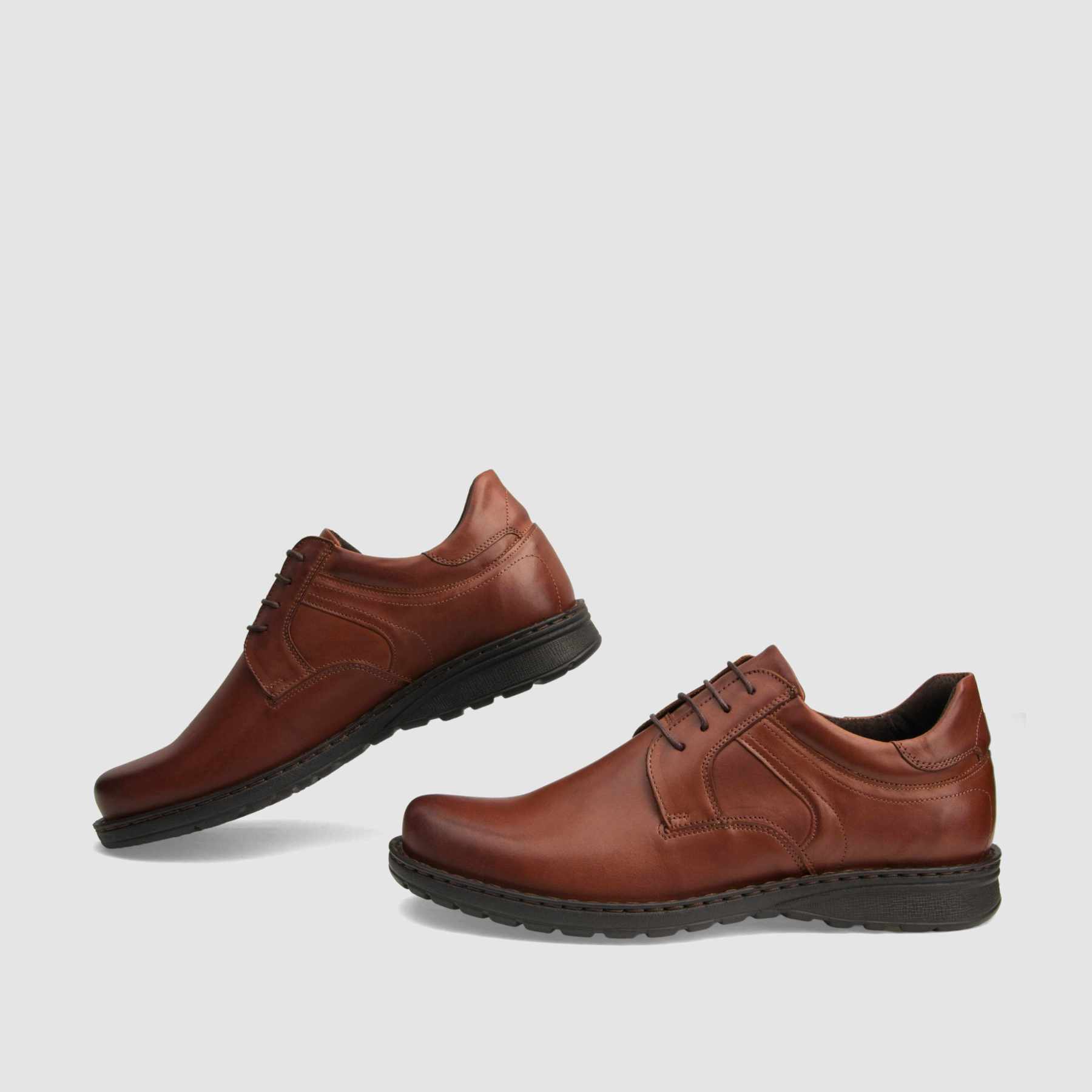 Casual shoe TAPI B-7272 brown smooth leather 