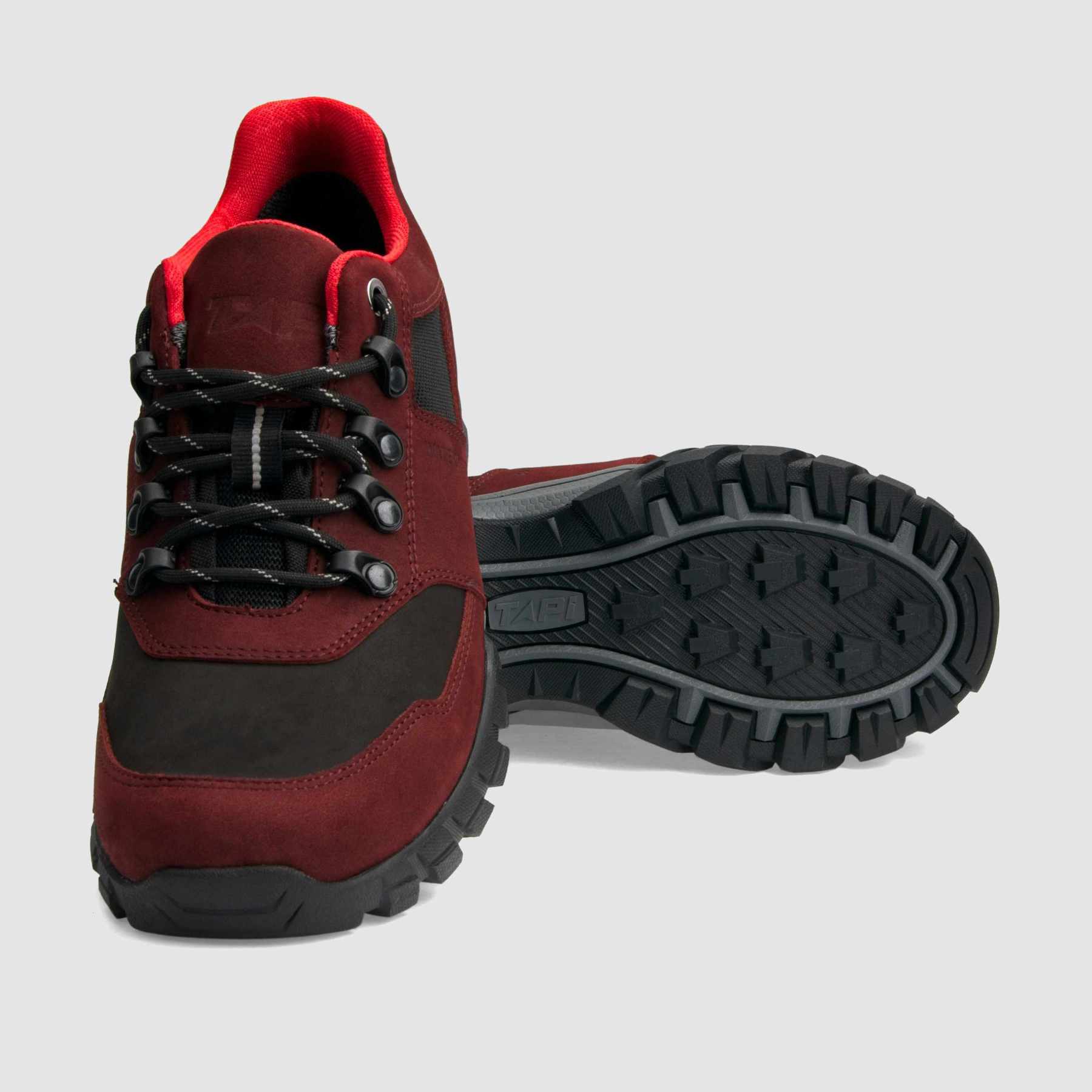 TAPI B-9155 trekking shoes, burgundy, waterproof nubuck 