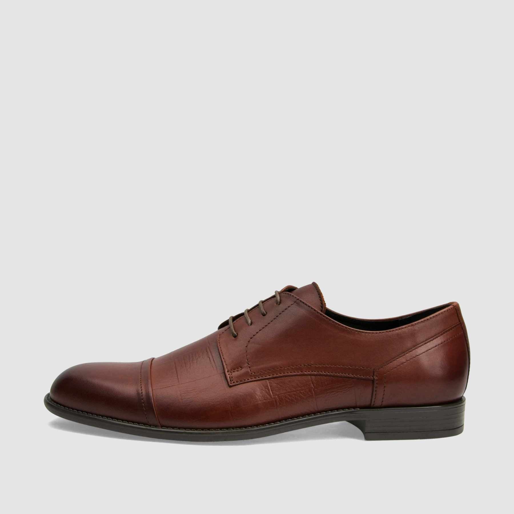 TAPI C-6963 formal shoe, brown, grain embossed leather