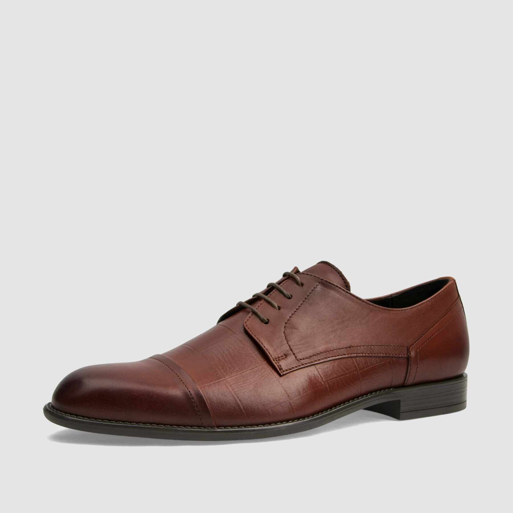 TAPI C-6963 formal shoe, brown, grain embossed leather