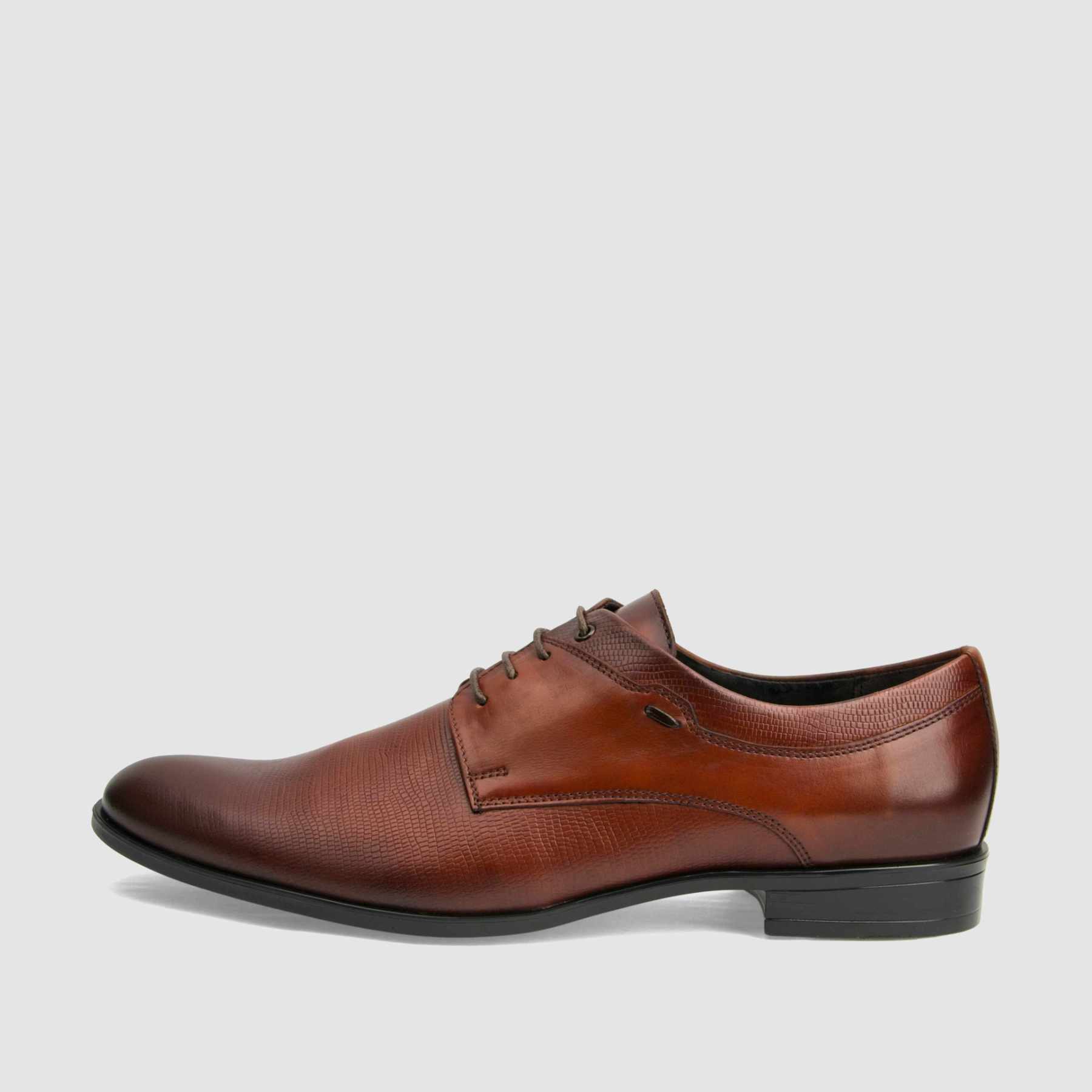 TAPI C-7036 formal shoe, brown, grain embossed leather