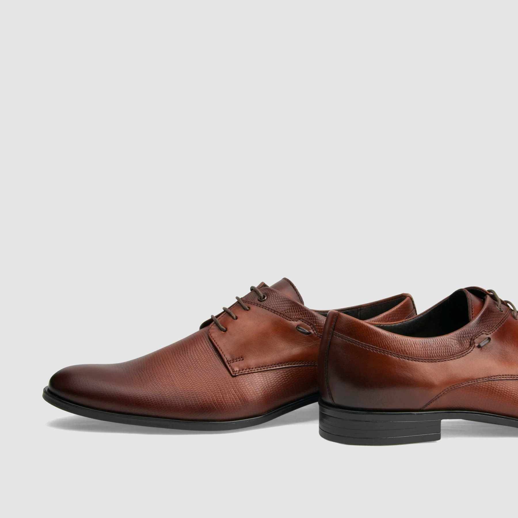 TAPI C-7036 formal shoe, brown, grain embossed leather