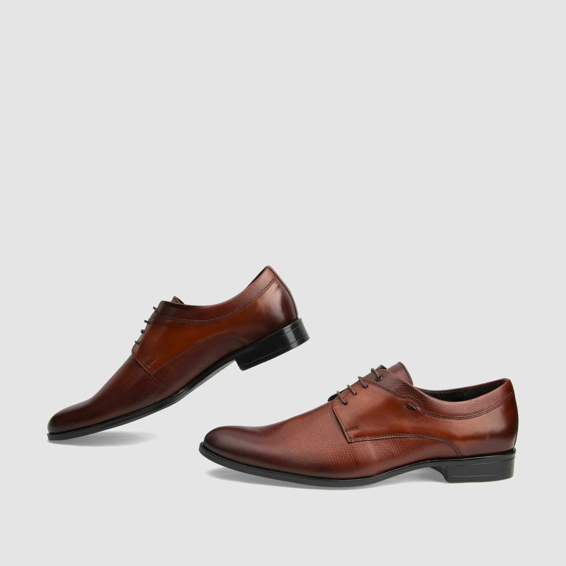 TAPI C-7036 formal shoe, brown, grain embossed leather