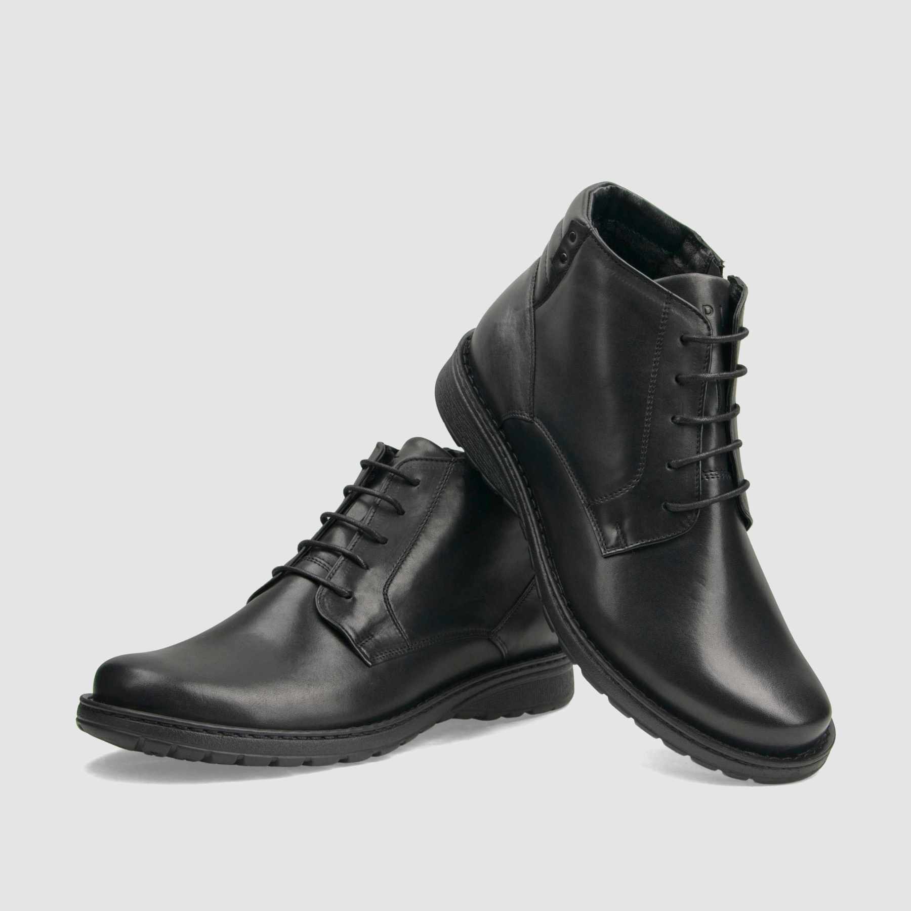 Casual ankle boot TAPI D-2466 black grain leather
