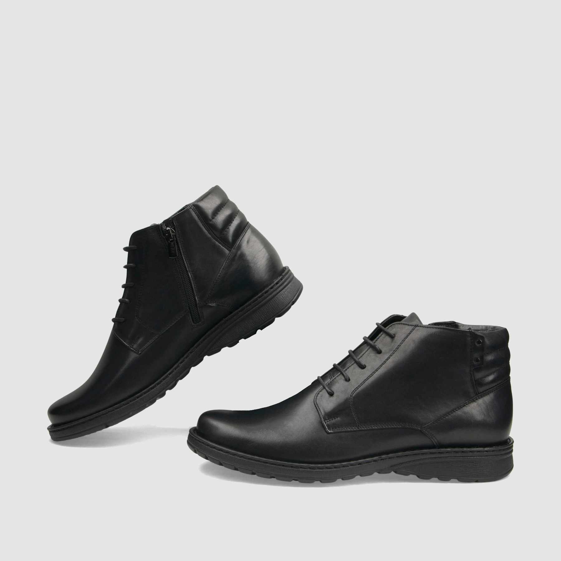 Casual ankle boot TAPI D-2466 black grain leather