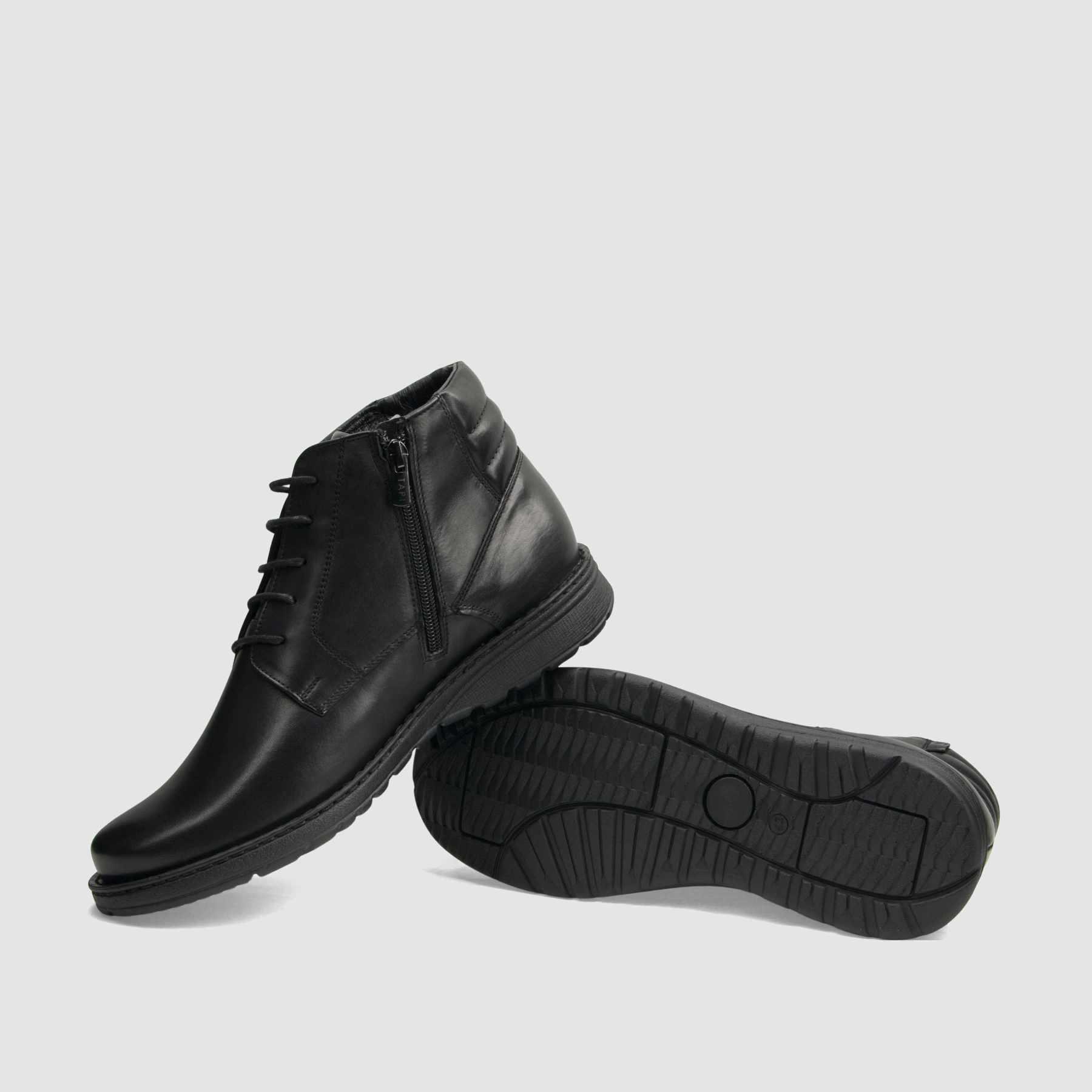 Casual ankle boot TAPI D-2466 black grain leather