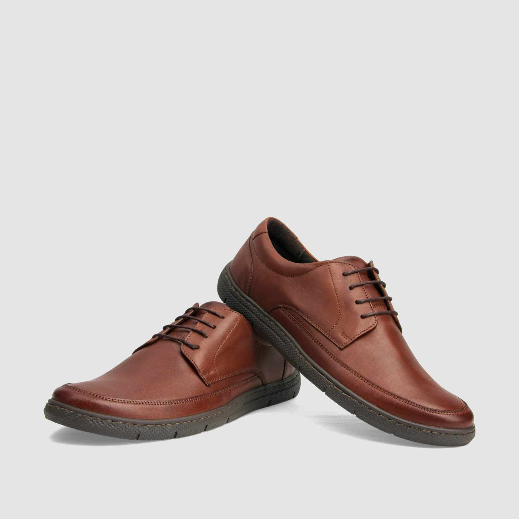 Casual shoe TAPI D-7246 brown smooth leather 