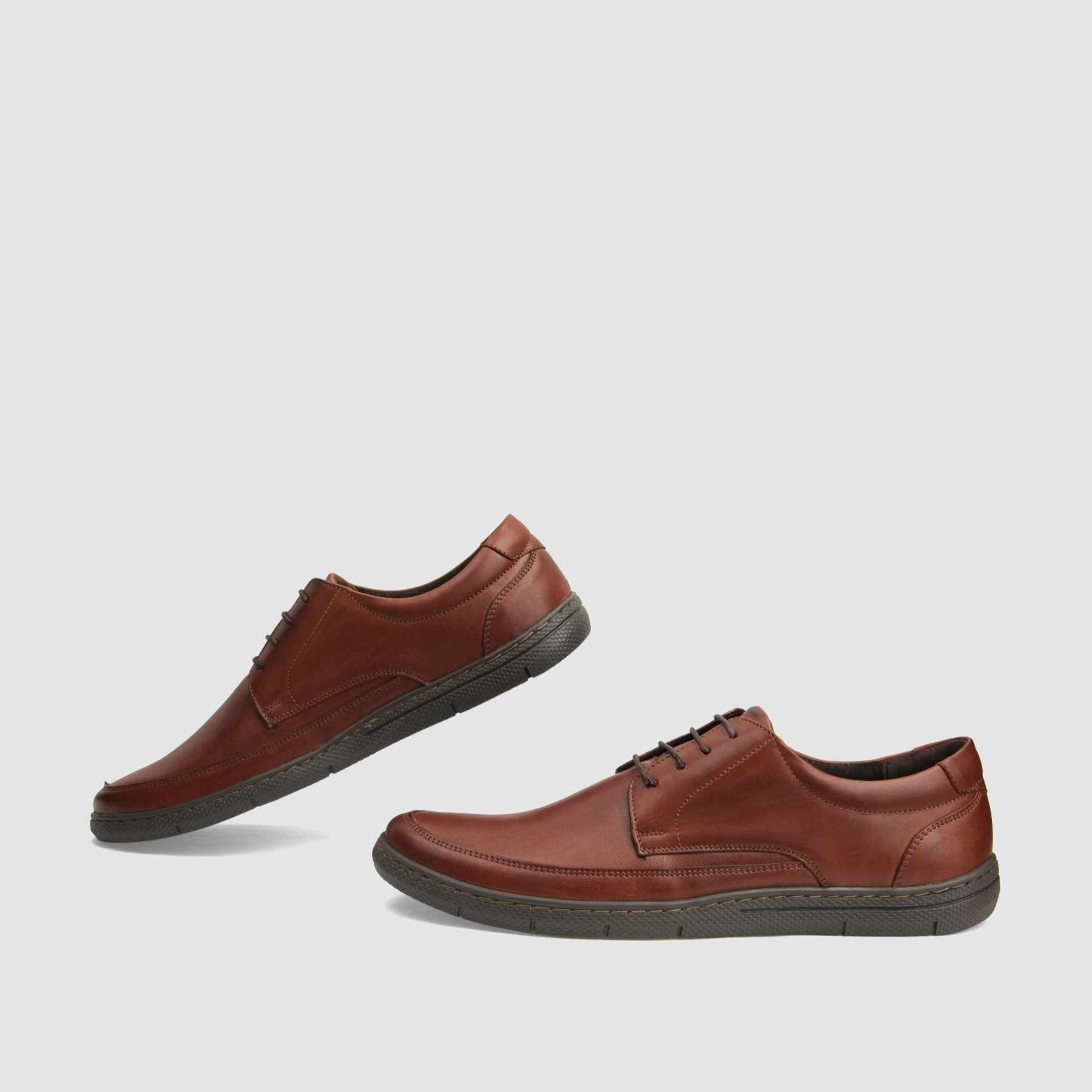 Casual shoe TAPI D-7246 brown smooth leather 