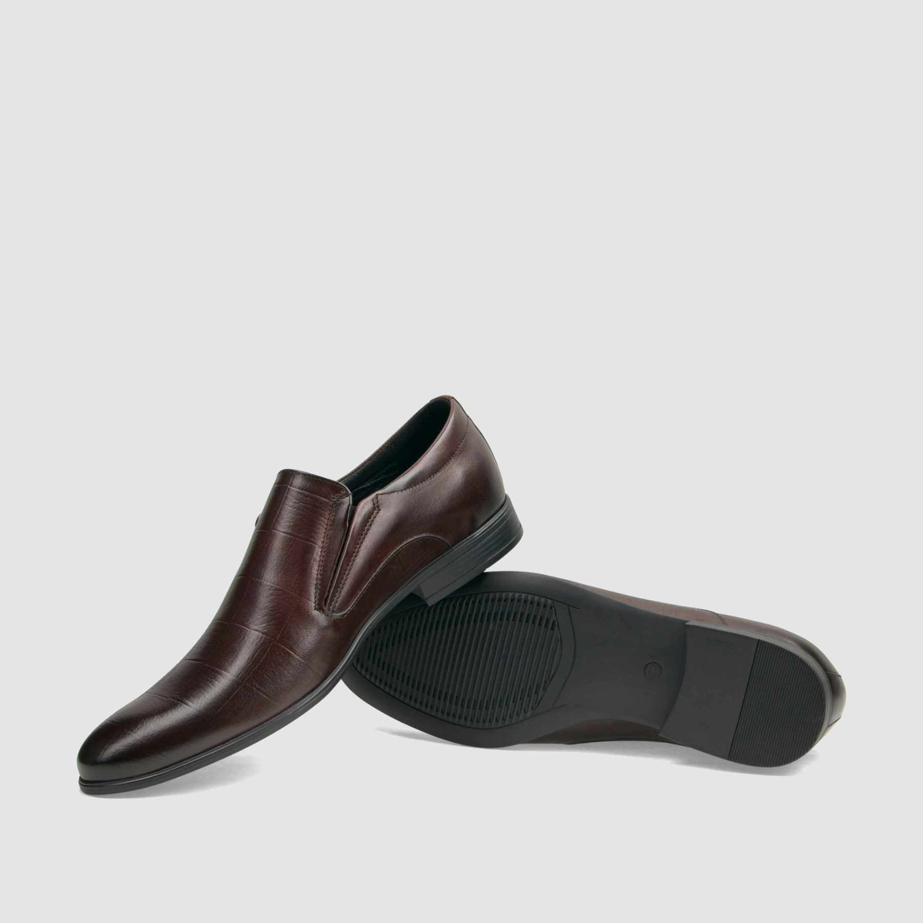 TAPI G-6048 formal shoe, burgundy leather with embossing