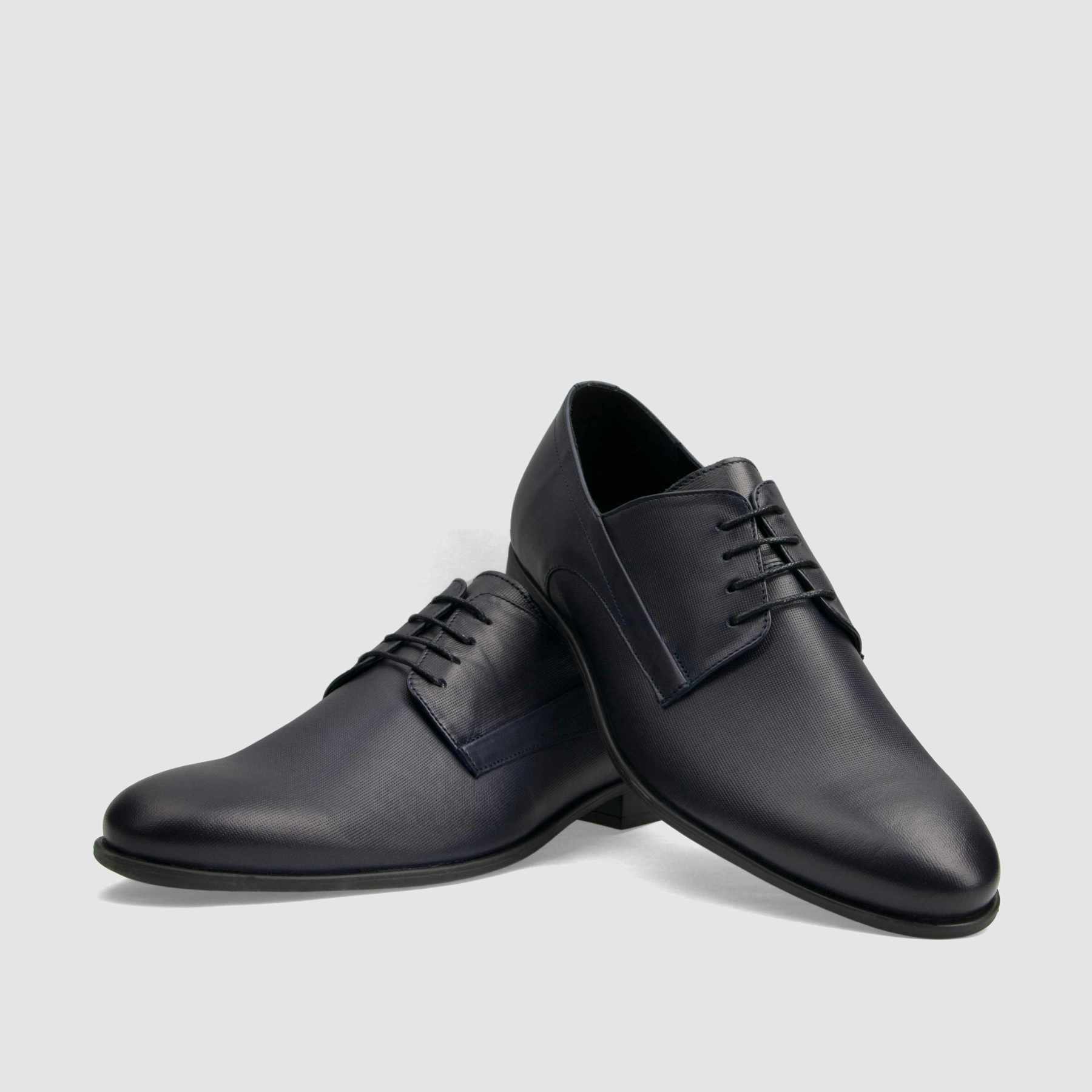 TAPI G-7199 formal shoe, navy blue, embossed grain leather