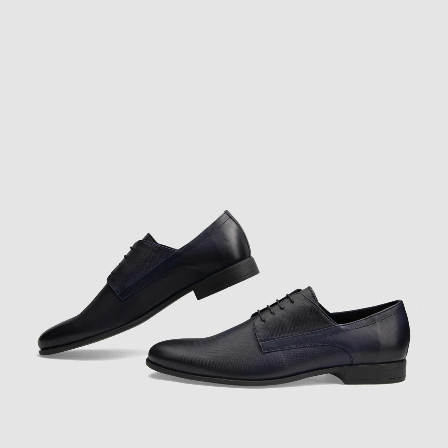 TAPI G-7199 formal shoe, navy blue, embossed grain leather
