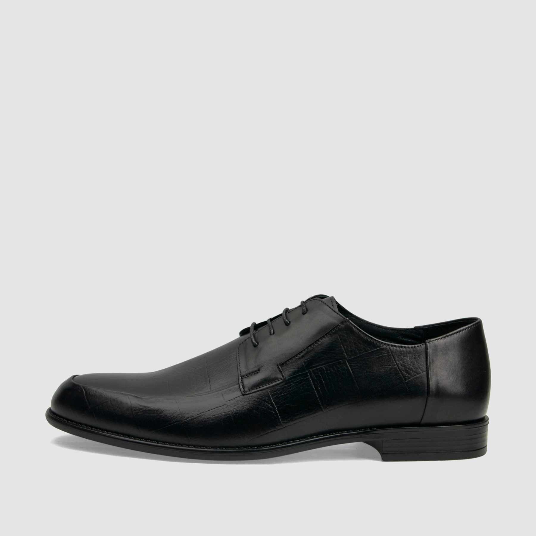 TAPI H-7138 formal shoe, black, grain embossed leather