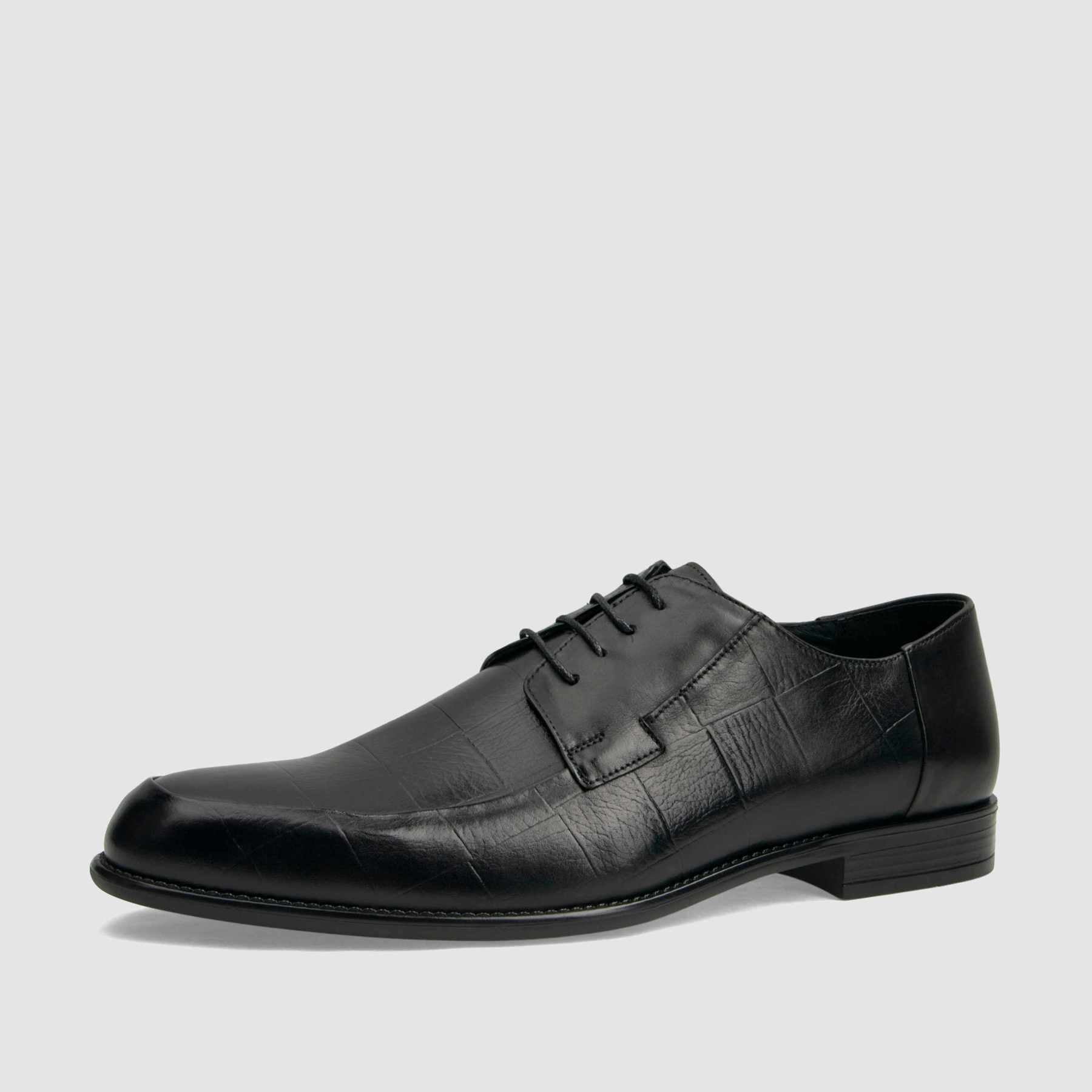 TAPI H-7138 formal shoe, black, grain embossed leather
