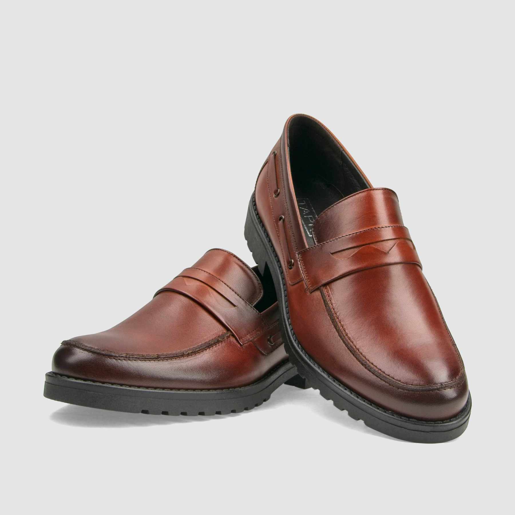 TAPI formal shoes I-7132 brown smooth leather