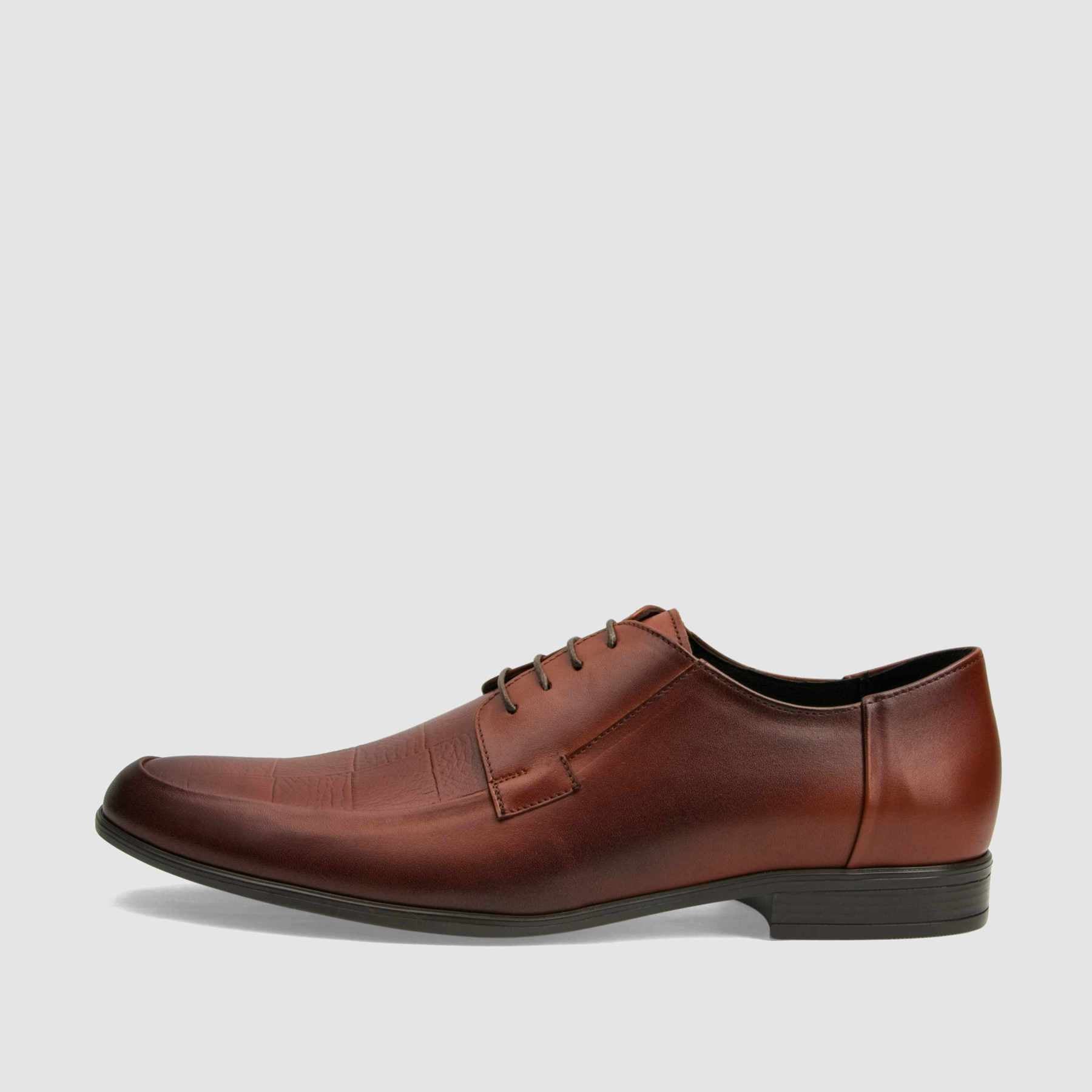 TAPI formal shoes K-7138 brown grain embossed leather