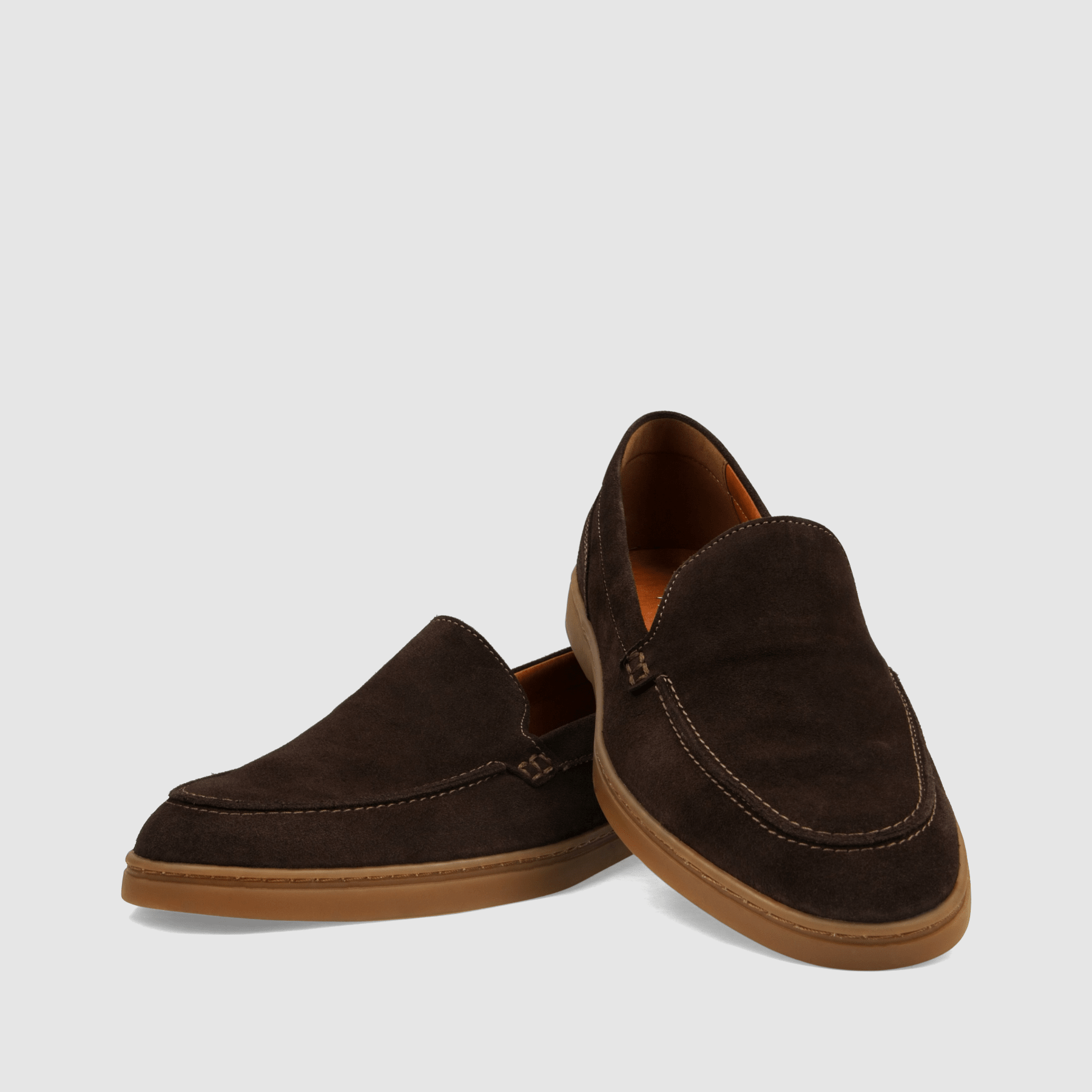 Loafers TAPI A - 7676 brązowa welurowa skóra - TAPI nero - Brązowy - 3