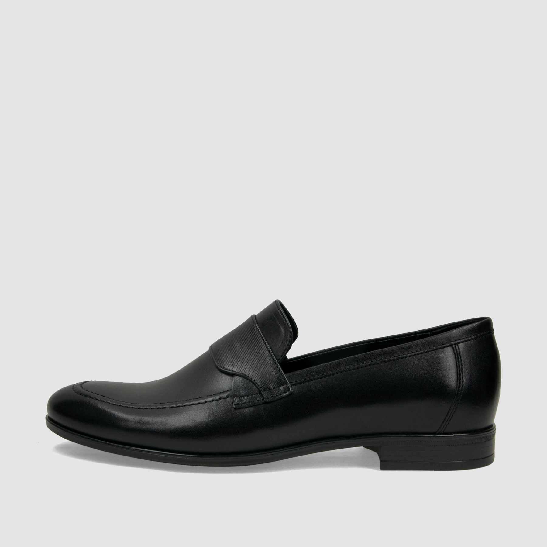 Loafers TAPI H - 7101 czarna licowa skóra - TAPI nero - Półbuty eleganckie wzuwane - Czarny - 2