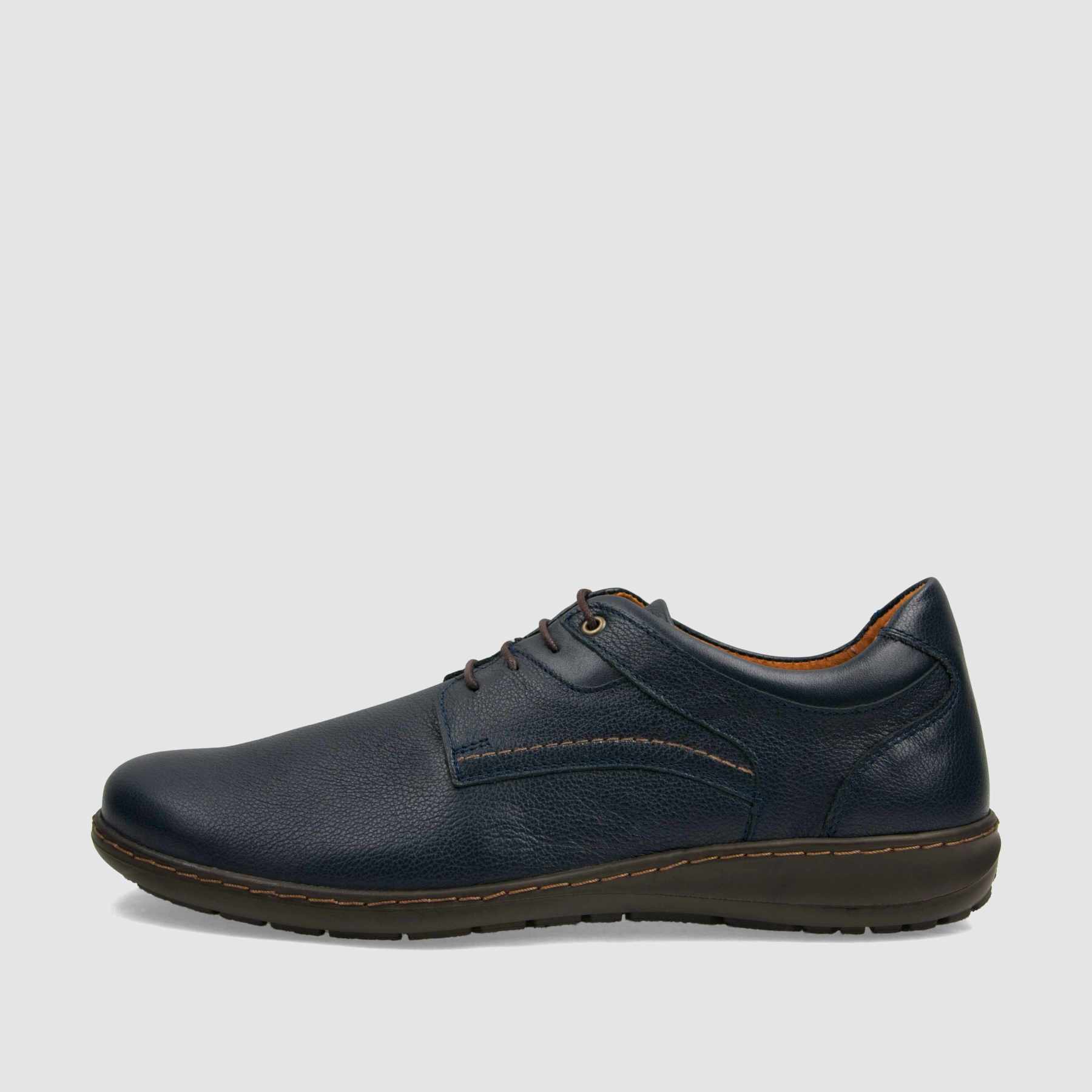 Półbut casual TAPI A - 7627 granatowa licowa skóra - TAPI nero - Półbuty casual sznurowane - Granatowy - 2