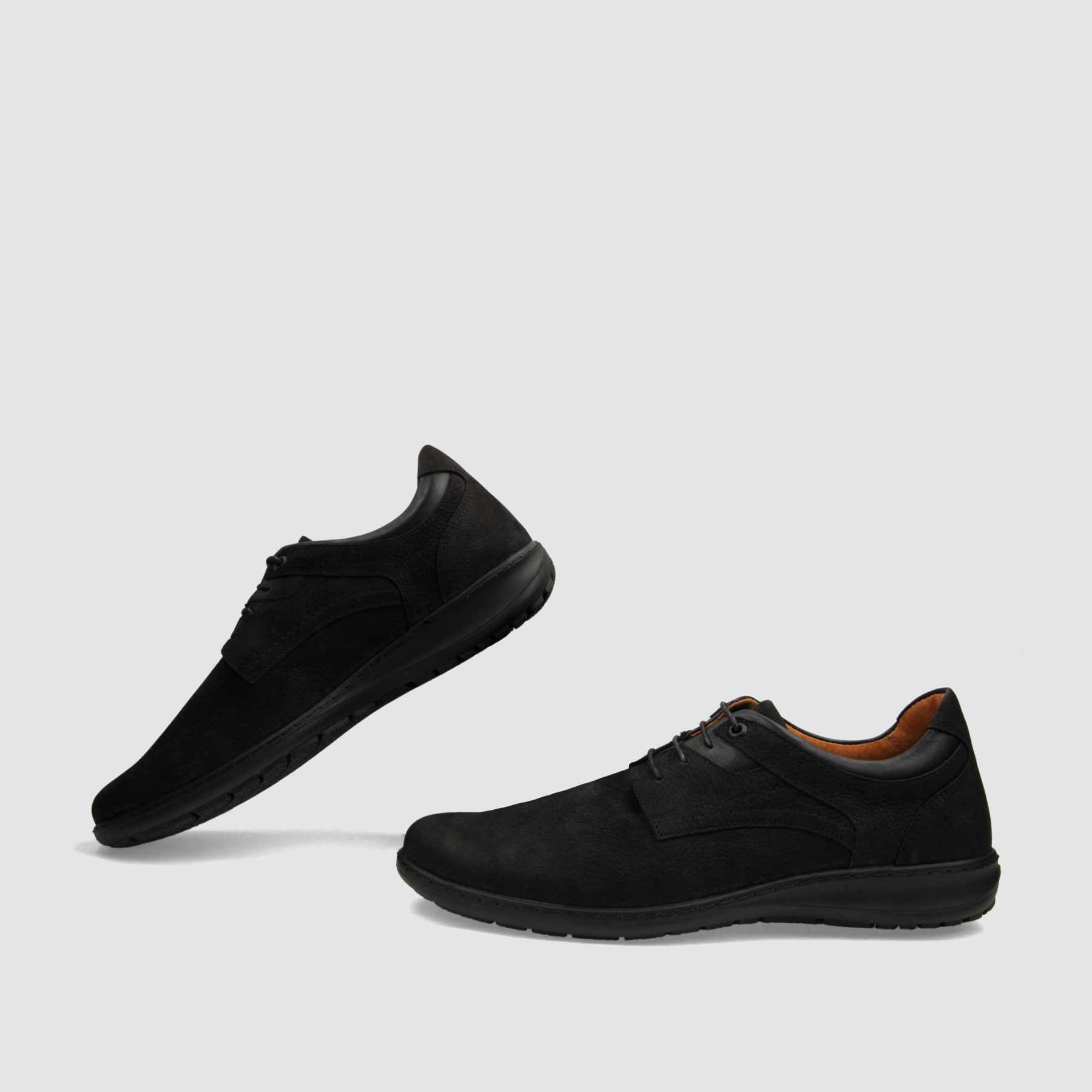 Półbut casual TAPI F - 7627 czarna licowa skóra - TAPI nero - Półbuty casual sznurowane - Czarny - 6