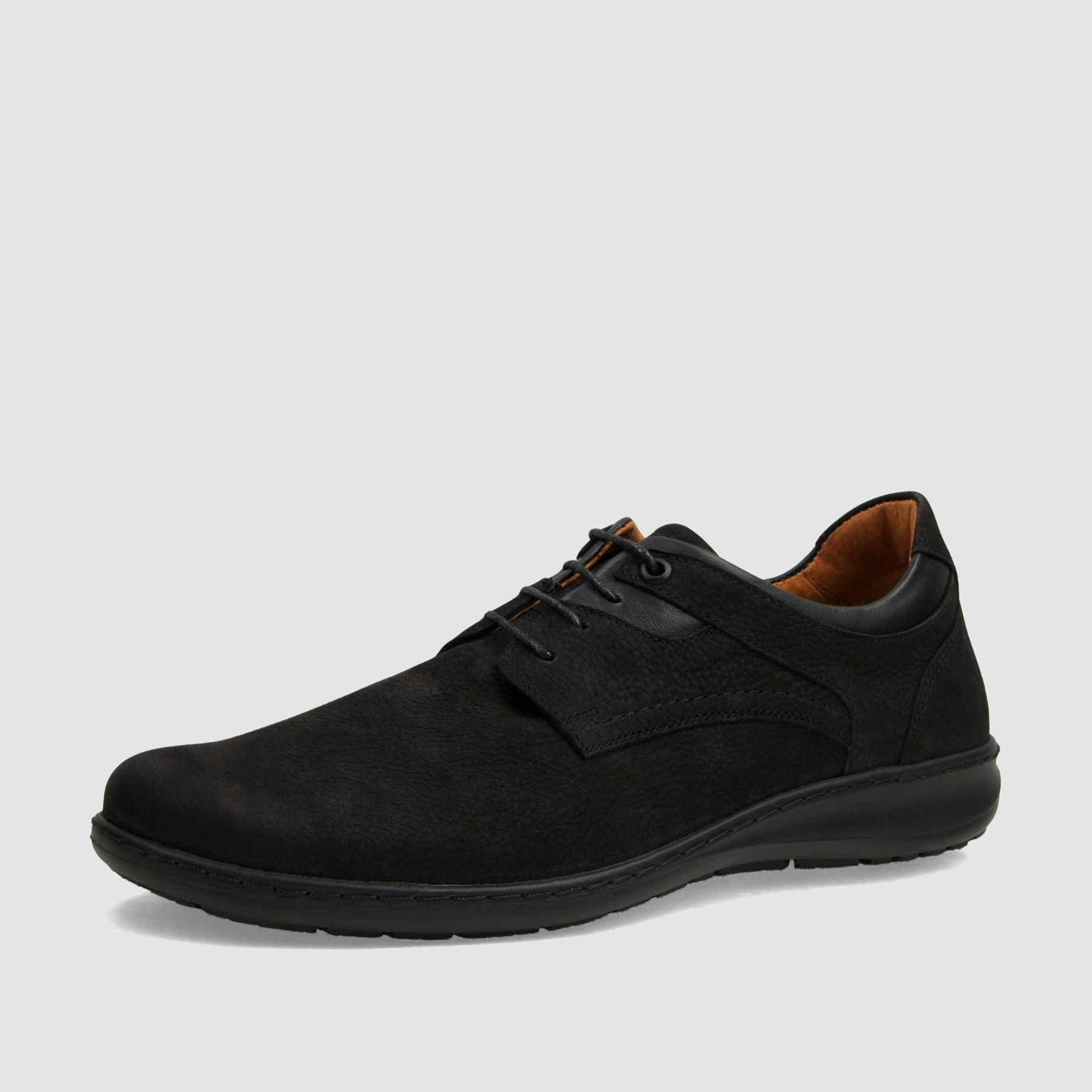 Półbut casual TAPI F - 7627 czarna licowa skóra - TAPI nero - Półbuty casual sznurowane - Czarny - 1