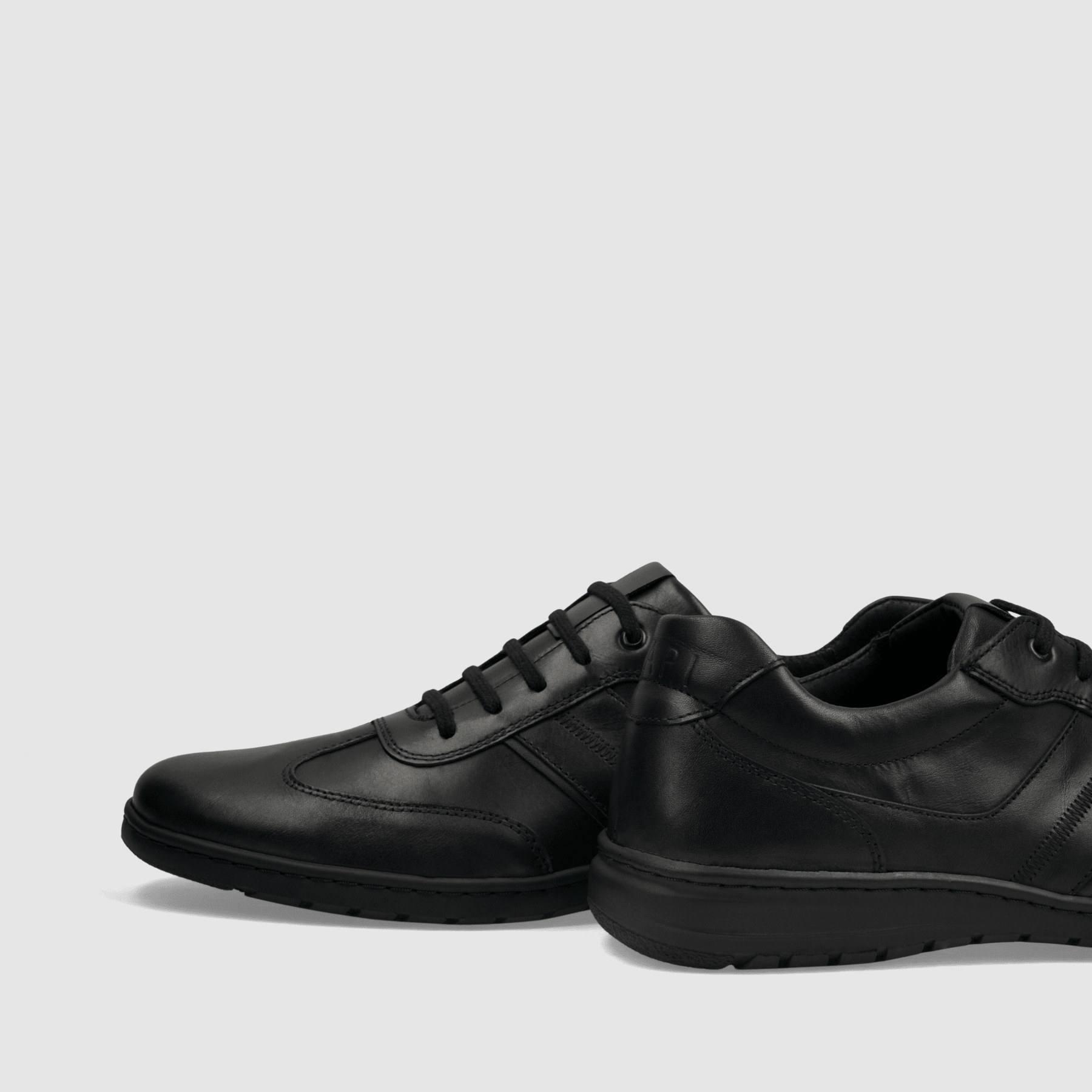 Półbut casual TAPI I - 7637 czarna licowa skóra - TAPI nero - Czarny - 5