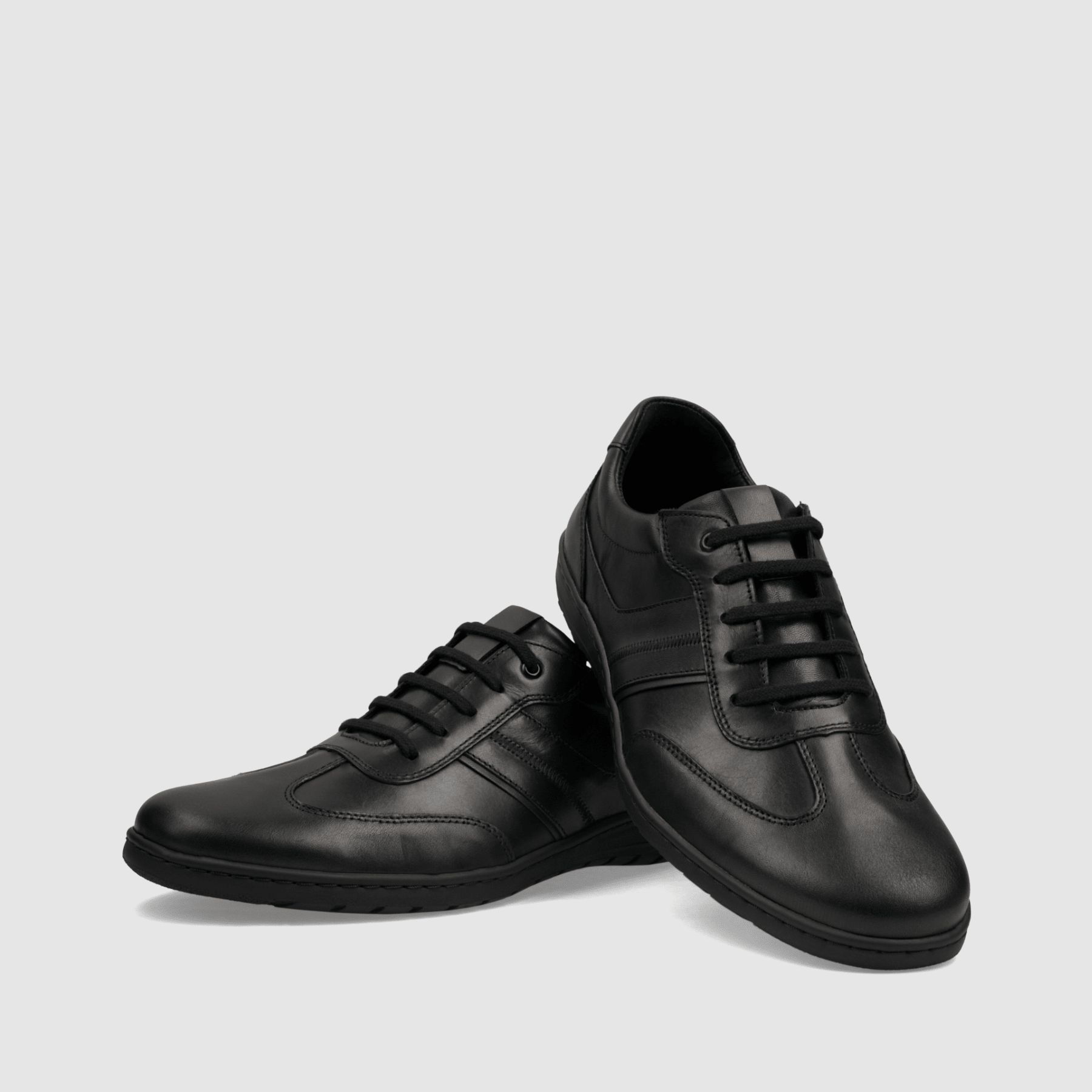 Półbut casual TAPI I - 7637 czarna licowa skóra - TAPI nero - Czarny - 3