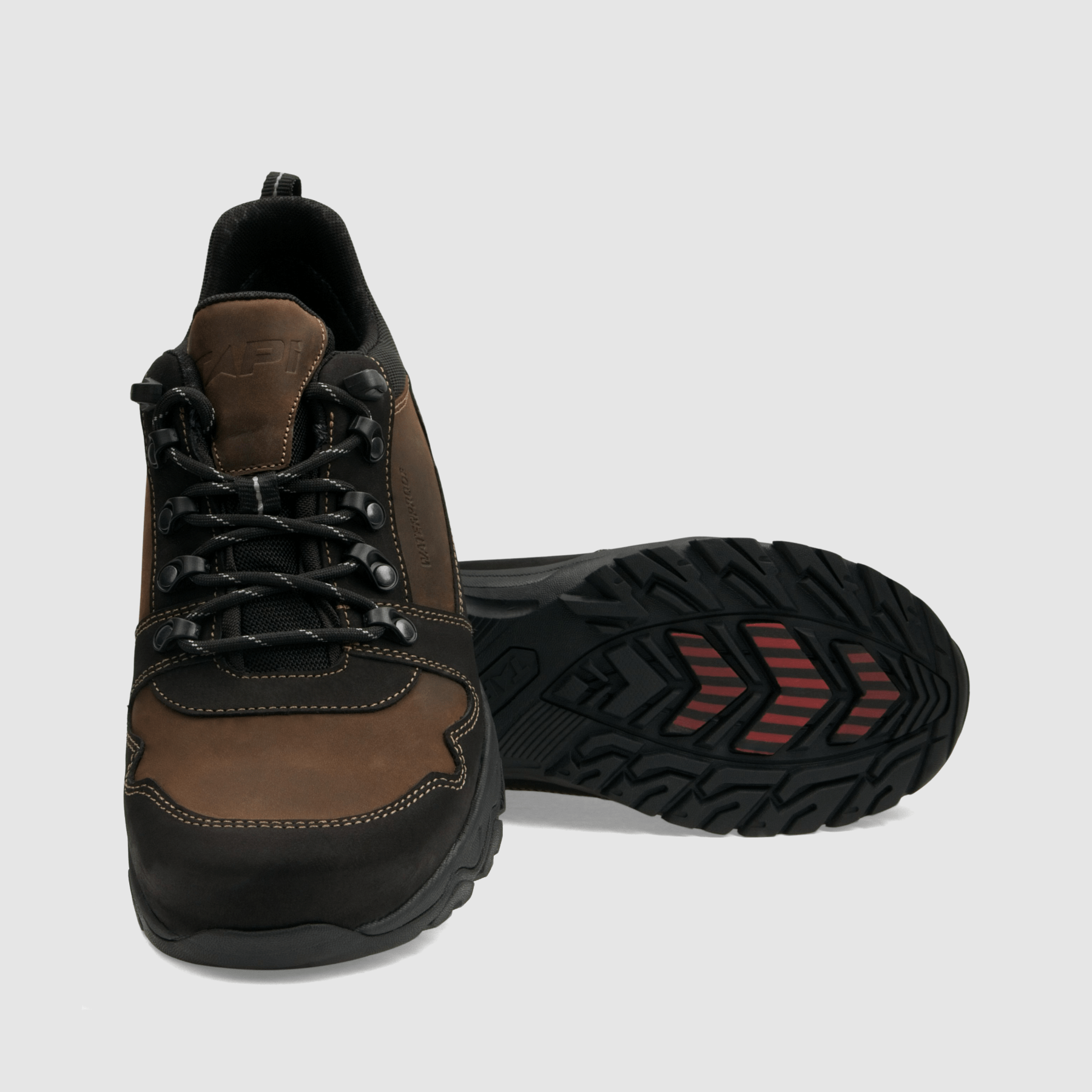 Półbut trekkingowy TAPI E - 9171 - ciemno brązowa olejowana skóra - TAPI nero - Półbuty trekkingowe męskie - Brązowy - 4