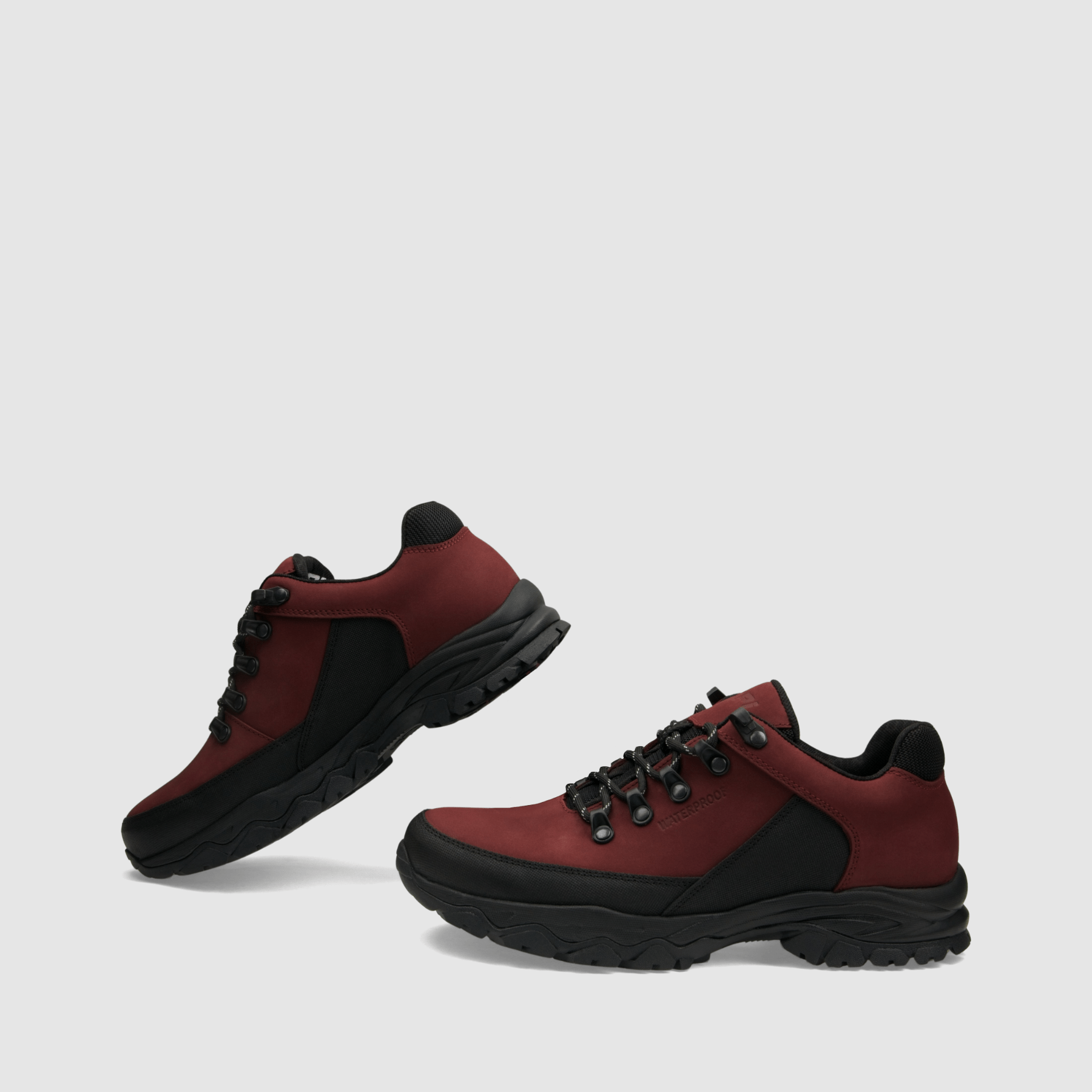 Półbut trekkingowy TAPI E - 9182 - bordowa nubukowa skóra - TAPI nero - Półbuty trekkingowe męskie - Bordowy - 6