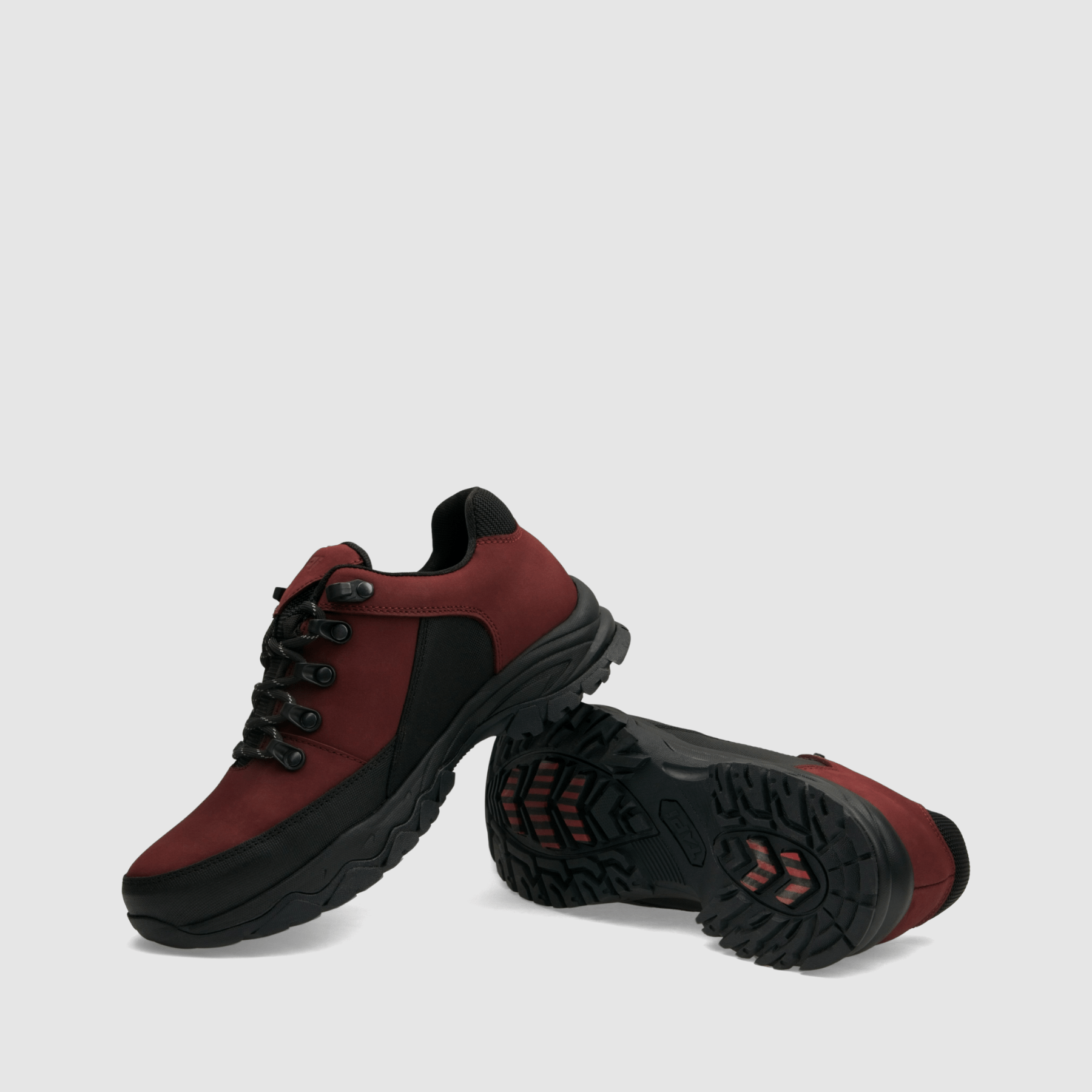 Półbut trekkingowy TAPI E - 9182 - bordowa nubukowa skóra - TAPI nero - Półbuty trekkingowe męskie - Bordowy - 7