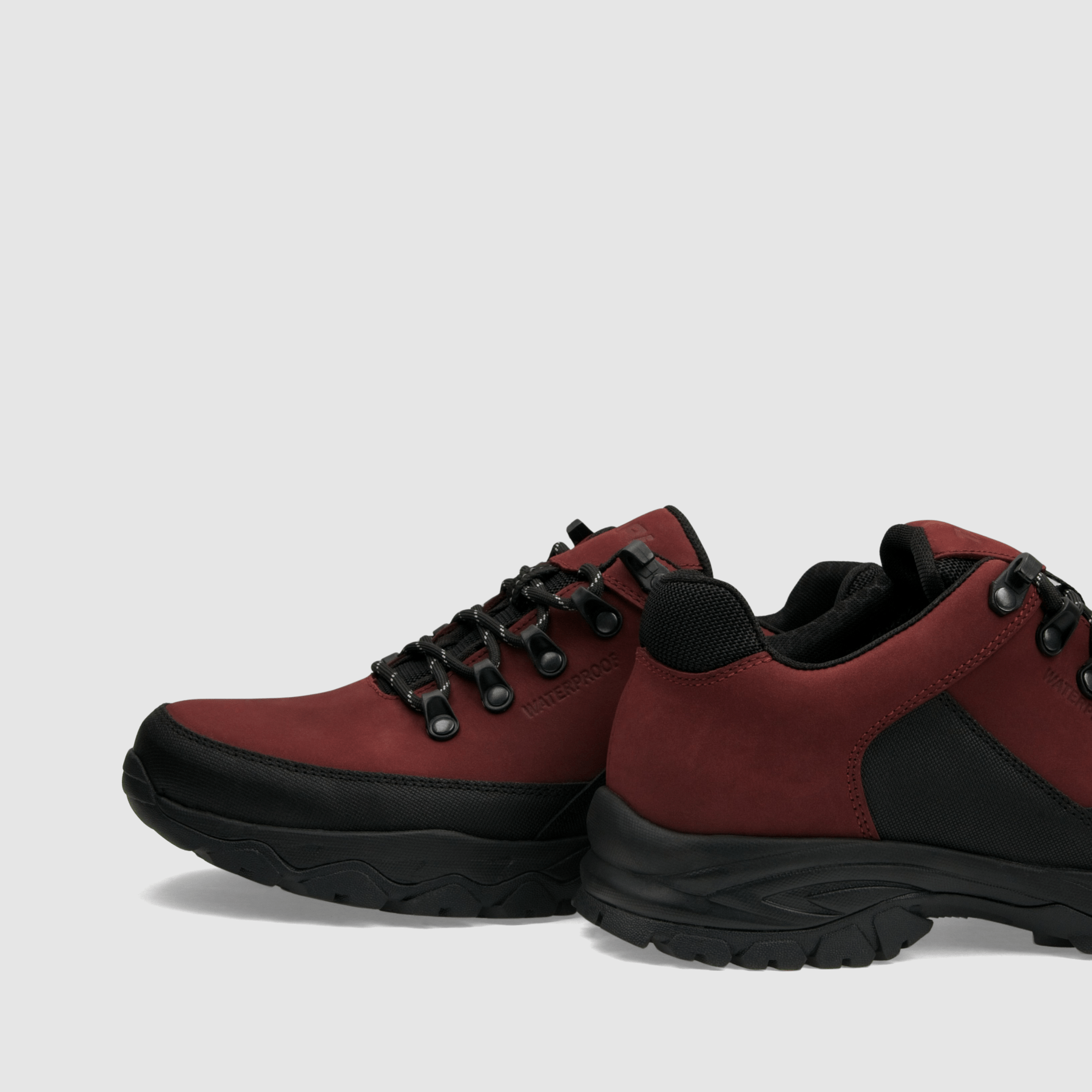 Półbut trekkingowy TAPI E - 9182 - bordowa nubukowa skóra - TAPI nero - Półbuty trekkingowe męskie - Bordowy - 5