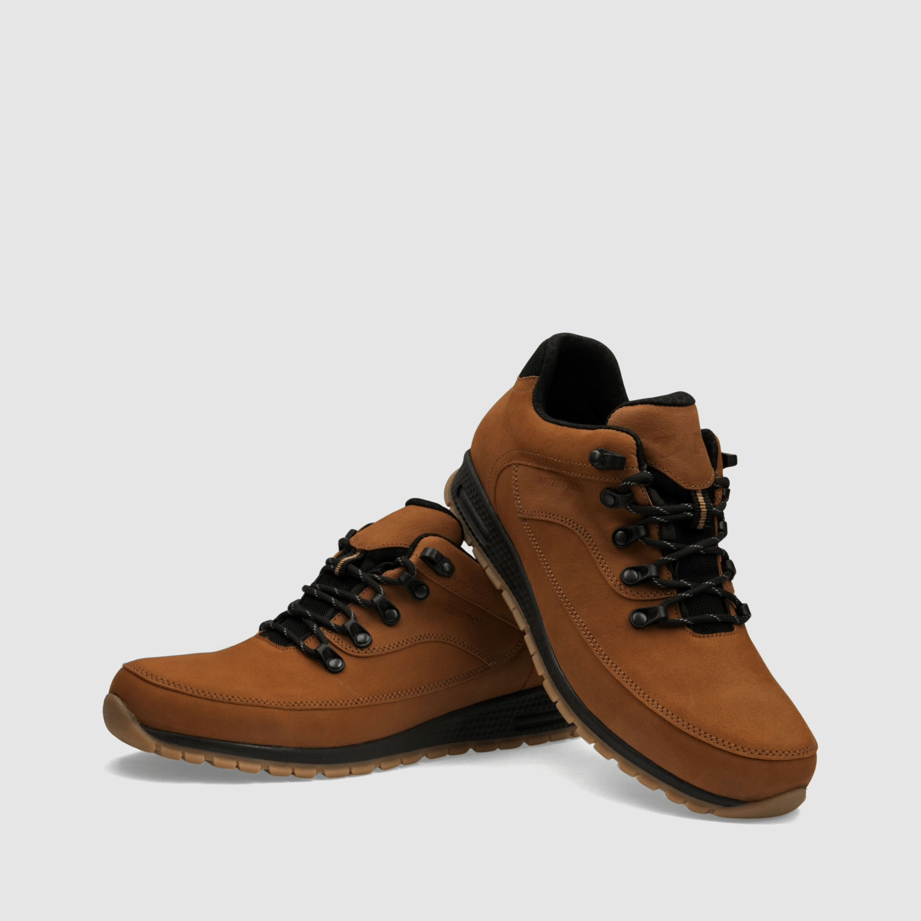 Półbut trekkingowy TAPI E - 9185 - jasno brązowa nubukowa skóra - TAPI nero - Półbuty trekkingowe męskie - Brąz - 3