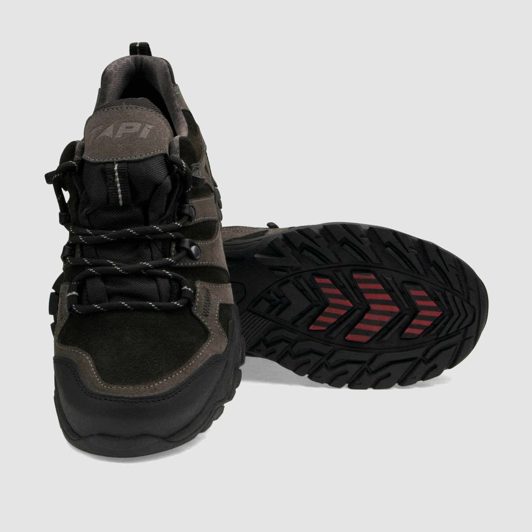 Półbut trekkingowy TAPI E - 9219 - szara nubukowa skóra - TAPI nero - Półbuty trekkingowe męskie - Szary - 4