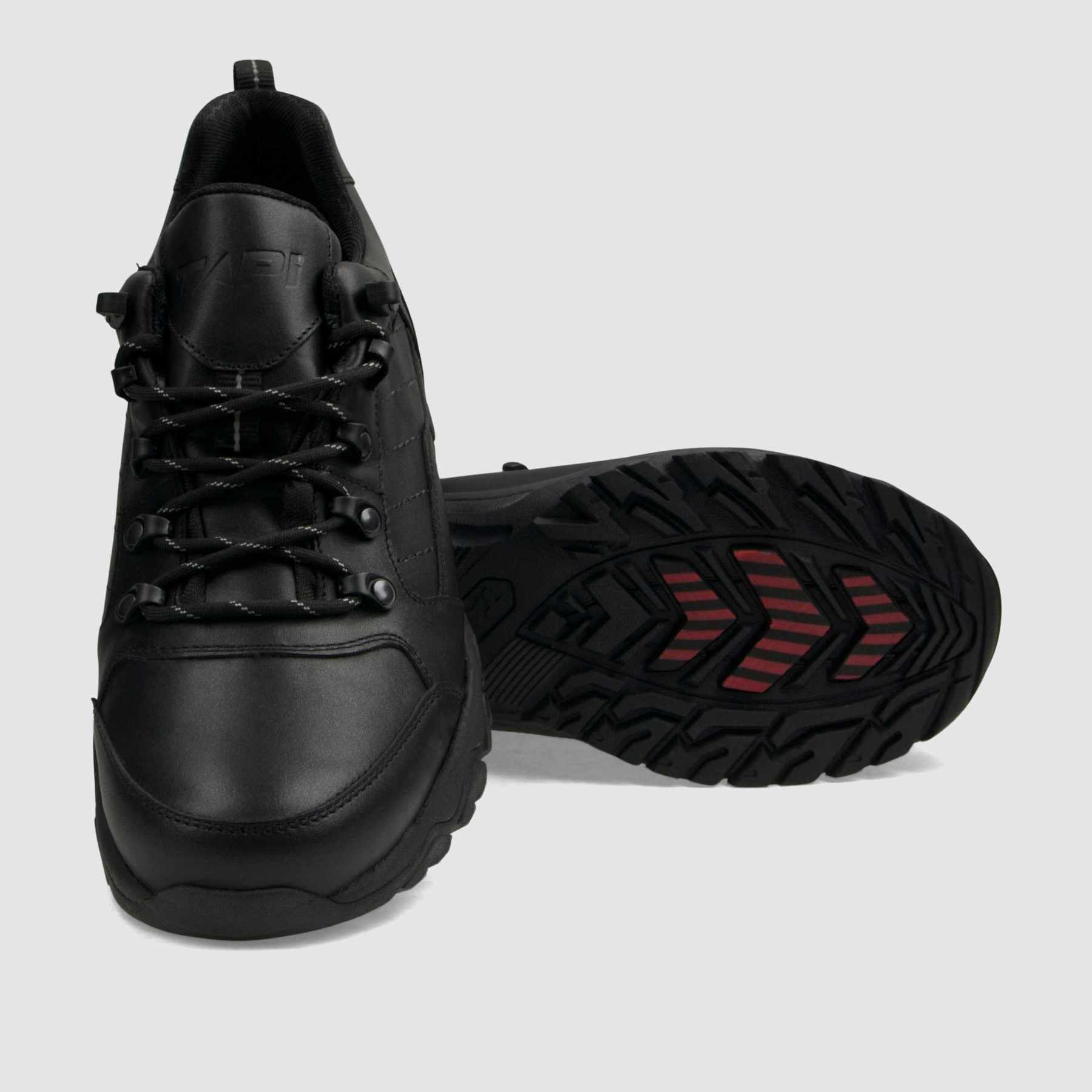Półbut trekkingowy TAPI E - 9220 - czarna licowa skóra - TAPI nero - Półbuty trekkingowe męskie - Czarny - 4