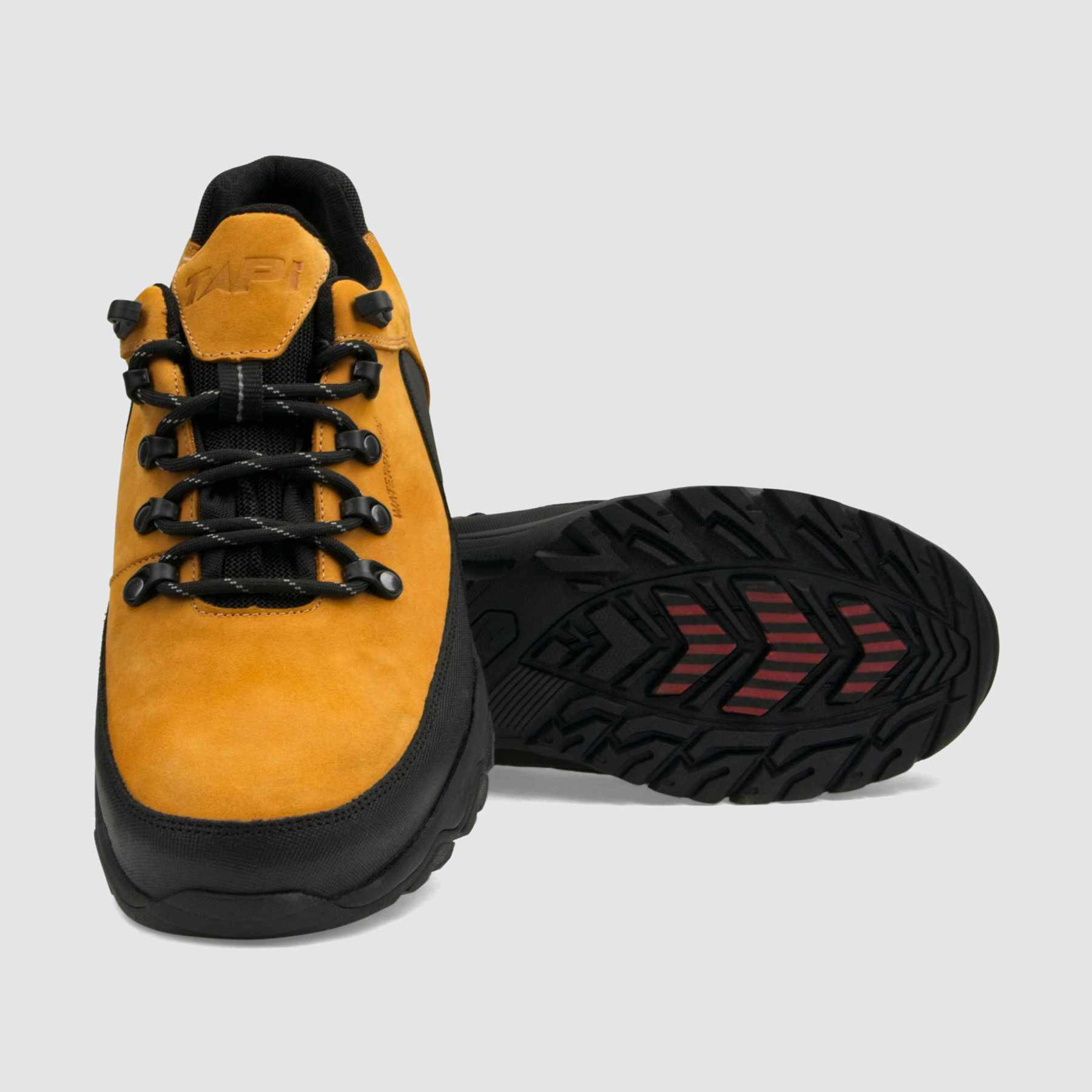 Półbut trekkingowy TAPI L - 9182 - żółta nubukowa skóra - TAPI nero - Półbuty trekkingowe damskie - Żółty - 4