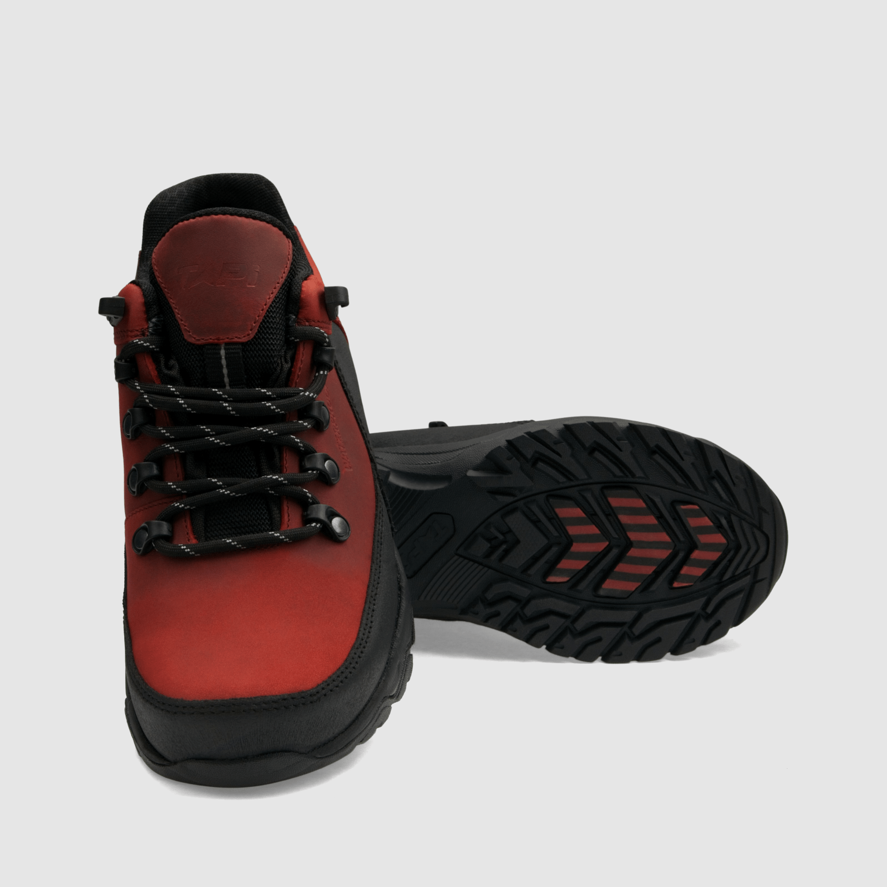 Półbut trekkingowy TAPI M - 9182 - czerwona olejowana skóra - TAPI nero - Półbuty trekkingowe męskie - Czerwony - 4