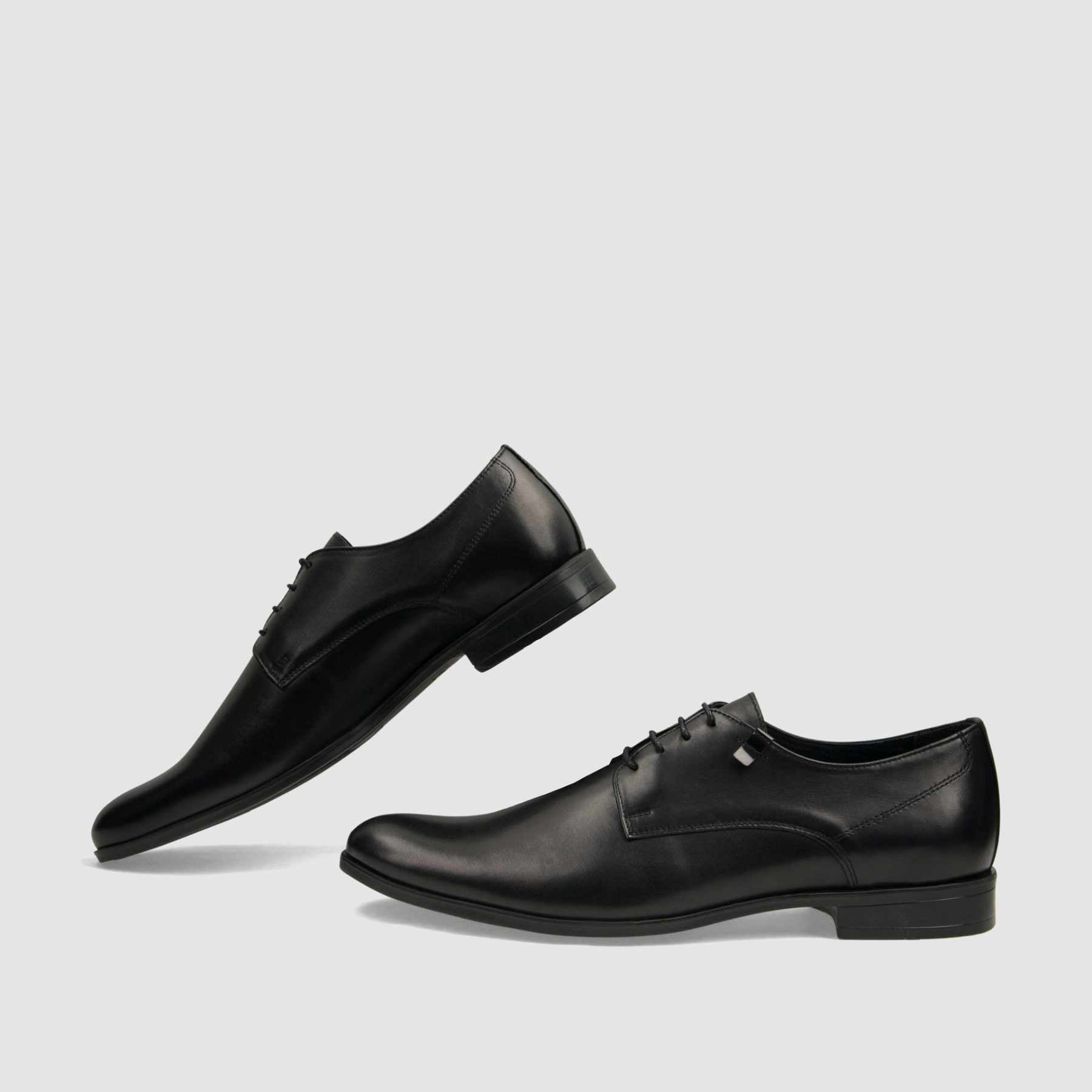Półbut wizytowy TAPI A - 7624 czarna licowa skóra - TAPI nero - Półbuty eleganckie sznurowane - Czarny - 6