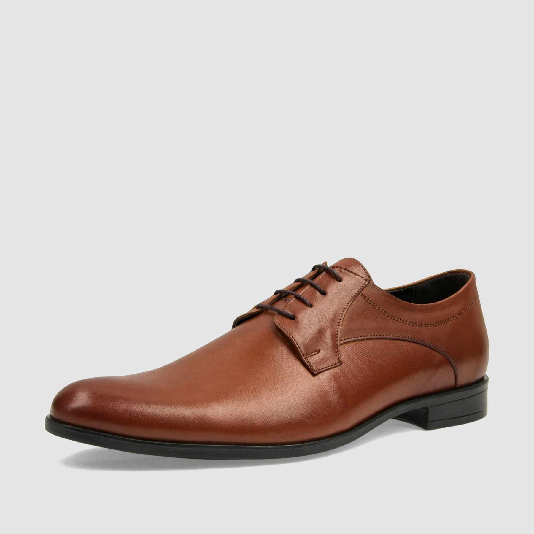 Półbut wizytowy TAPI A - 7625 brązowa licowa skóra - TAPI nero - Półbuty eleganckie sznurowane - Brązowy - 1