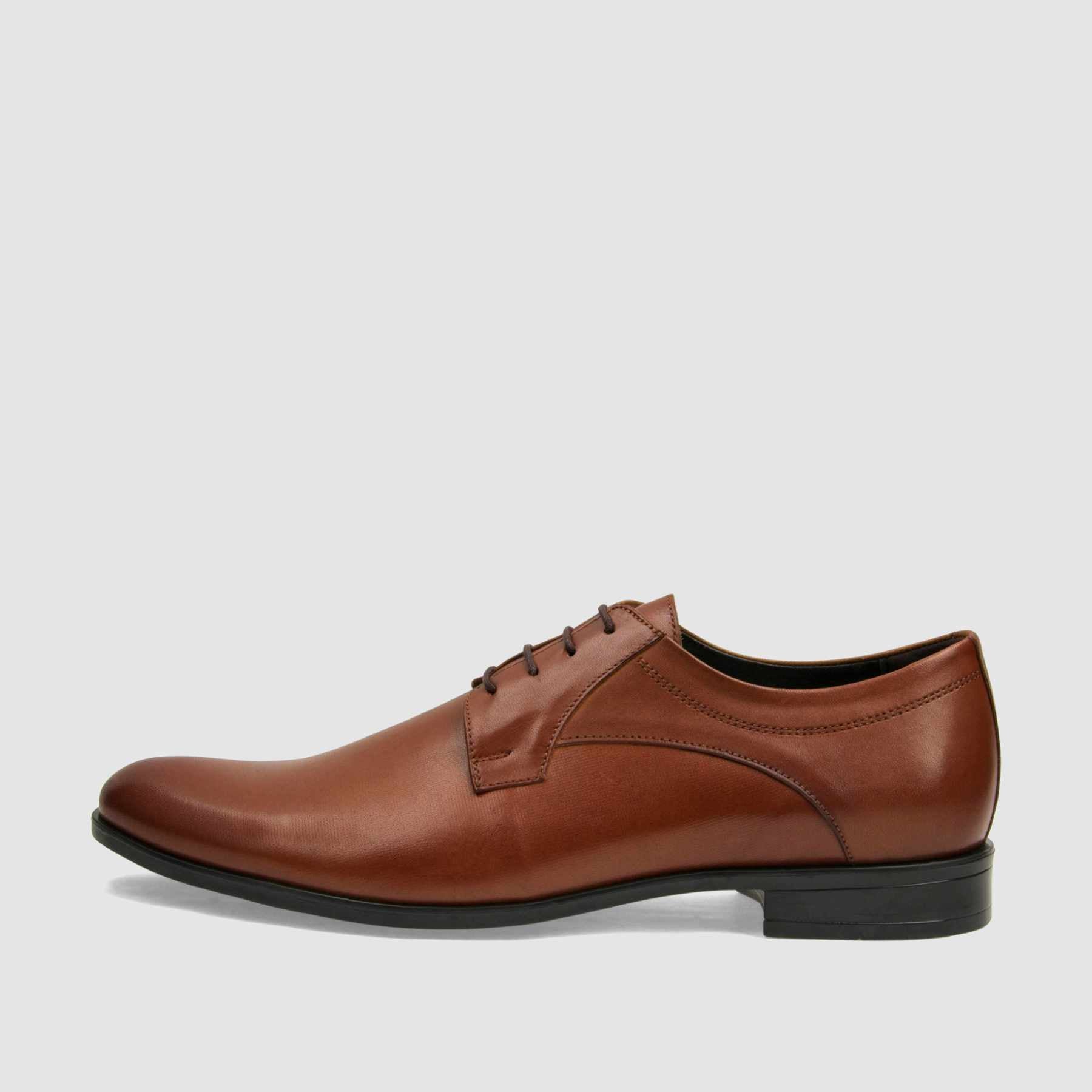 Półbut wizytowy TAPI A - 7625 brązowa licowa skóra - TAPI nero - Półbuty eleganckie sznurowane - Brązowy - 2