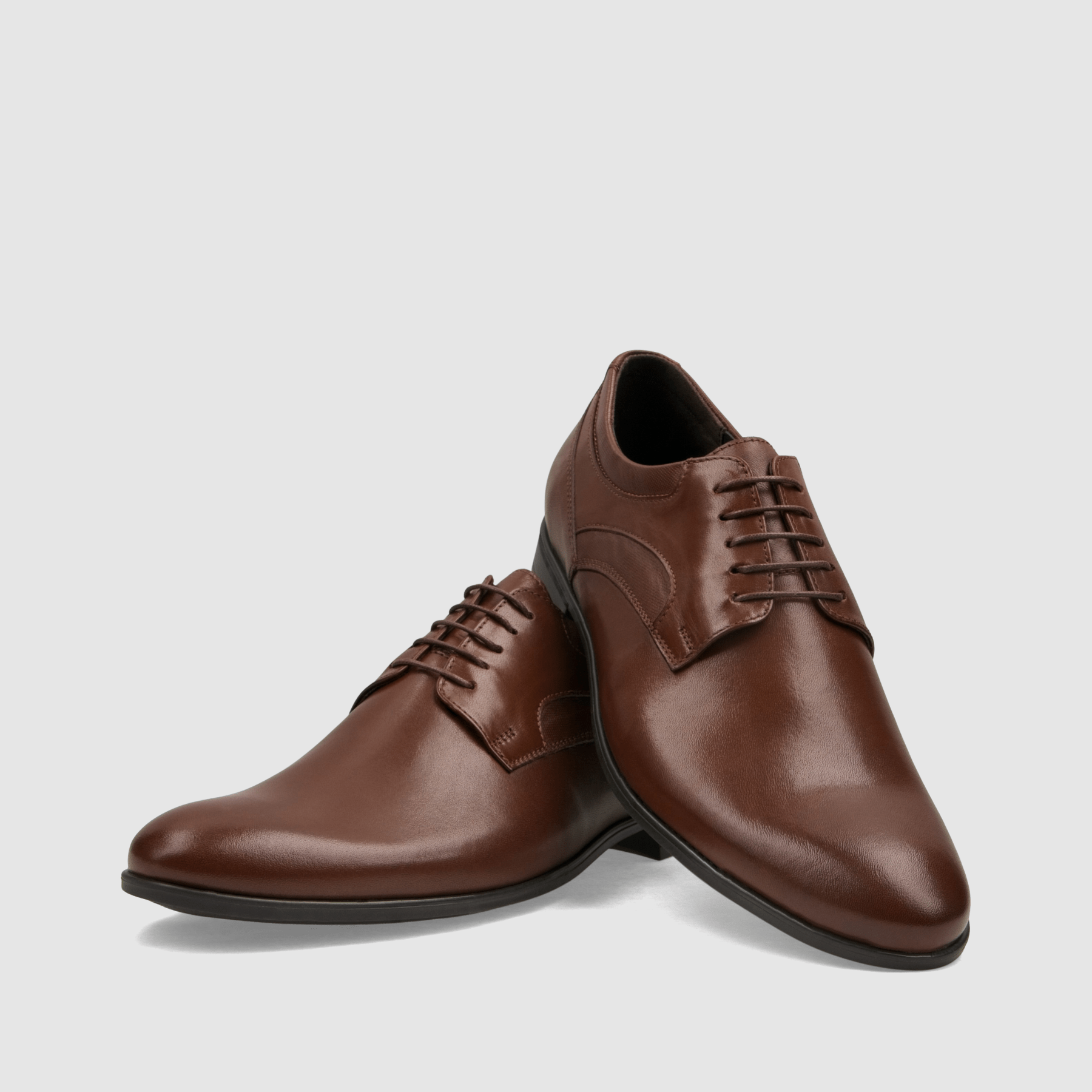 Półbut wizytowy TAPI A - 7640 brązowa licowa skóra - TAPI nero - Półbuty eleganckie sznurowane - Brązowy - 3
