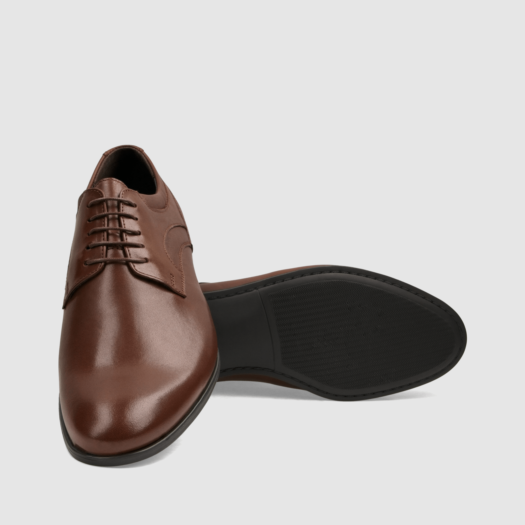 Półbut wizytowy TAPI A - 7640 brązowa licowa skóra - TAPI nero - Półbuty eleganckie sznurowane - Brązowy - 4