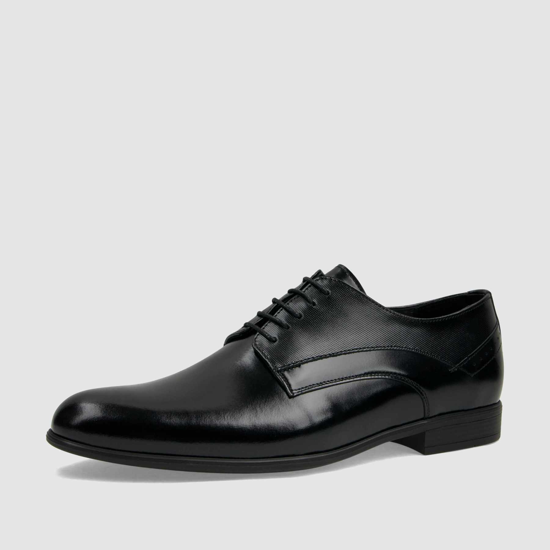 Półbut wizytowy TAPI A - 7642 czarna licowa skóra - TAPI nero - Półbuty eleganckie sznurowane - Czarny - 1