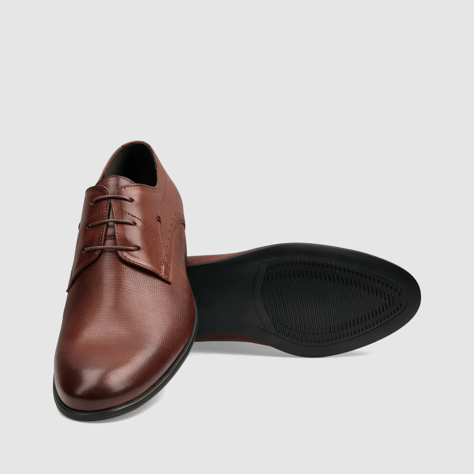 Półbut wizytowy TAPI K - 5317 brązowa licowa skóra - TAPI nero - Półbuty eleganckie sznurowane - Brązowy - 4