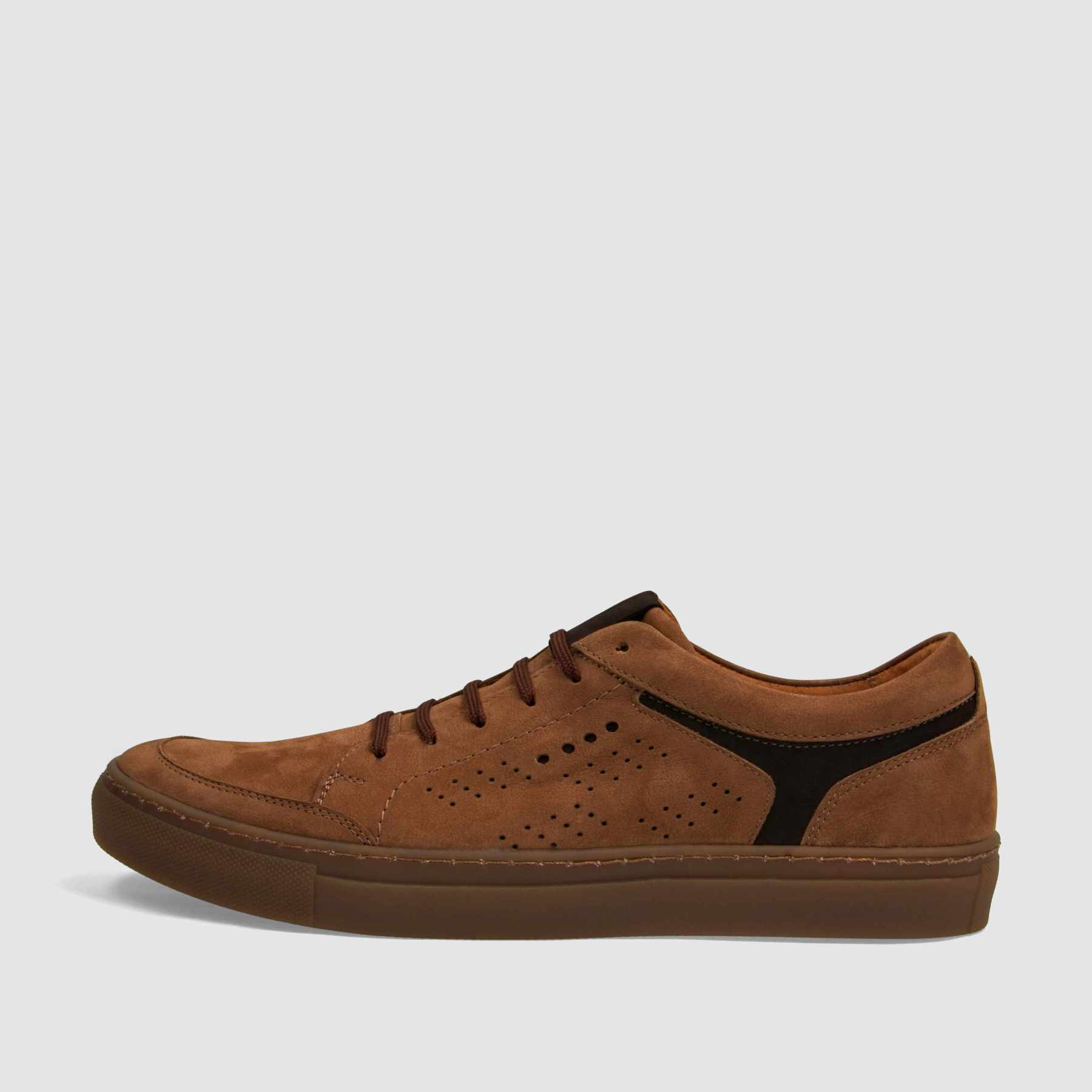 Trampki TAPI A - 7629 brązowa nubukowa skóra - TAPI nero - Sneakersy i sportowe - Brąz - 2