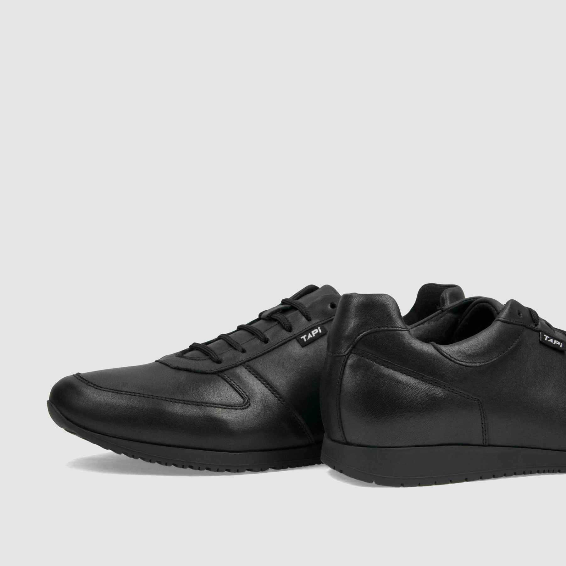 Trampki TAPI C - 7327 czarna licowa skóra - TAPI nero - Sneakersy i sportowe - Czarny - 5