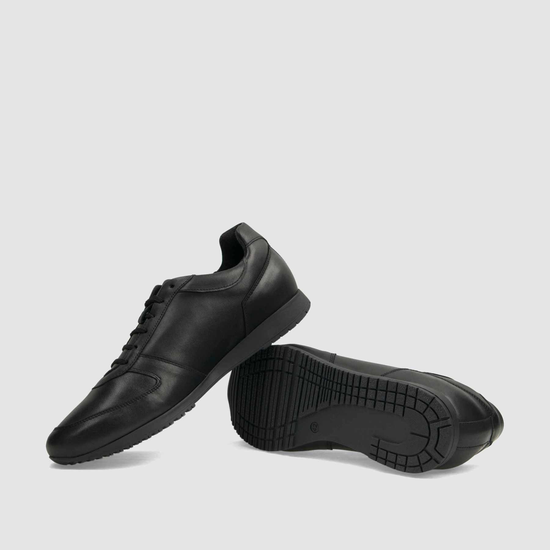 Trampki TAPI C - 7327 czarna licowa skóra - TAPI nero - Sneakersy i sportowe - Czarny - 7