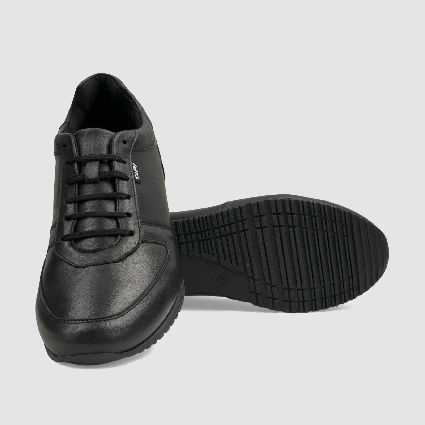 Trampki TAPI C - 7327 czarna licowa skóra - TAPI nero - Sneakersy i sportowe - Czarny - 4