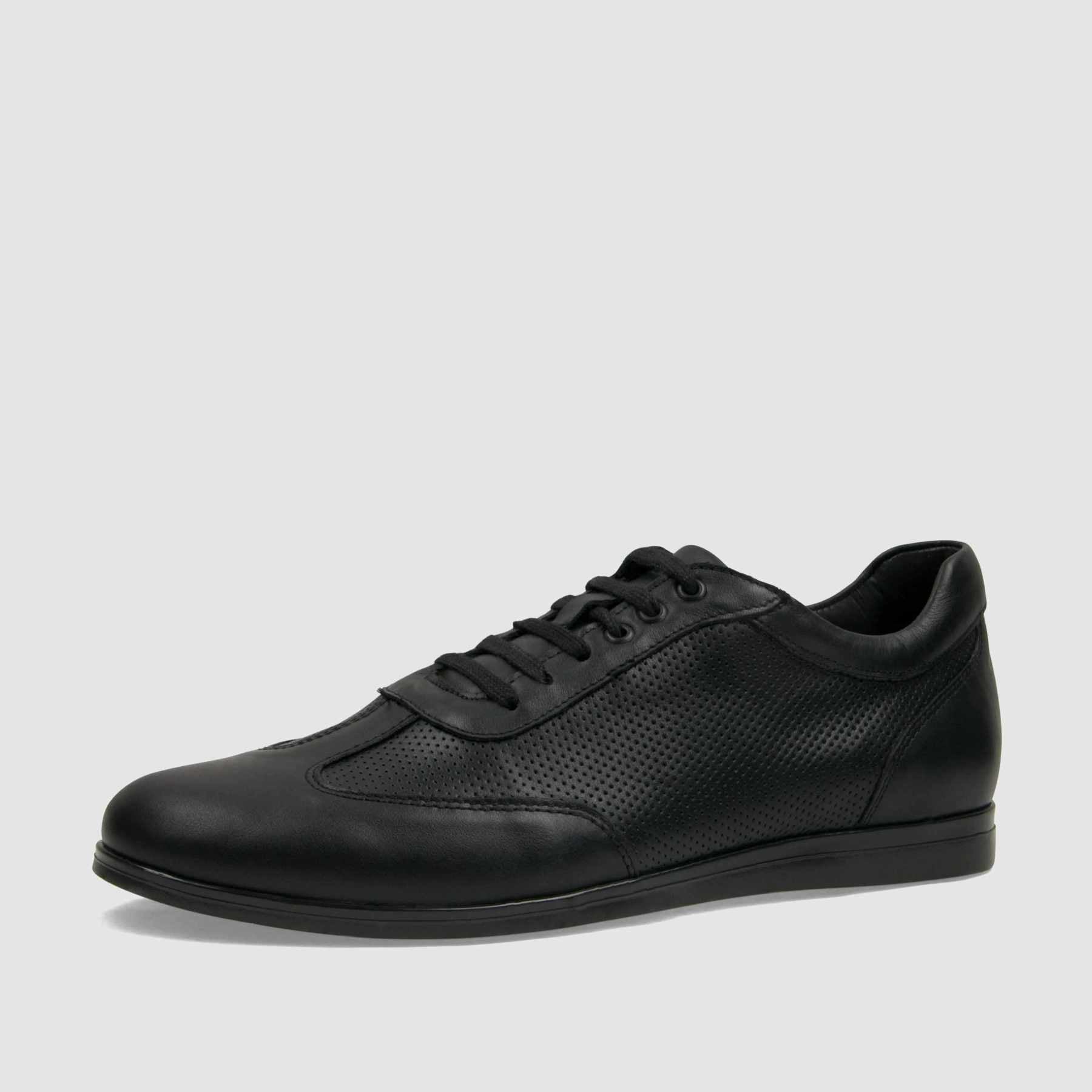 Trampki TAPI C - 7636 czarna licowa skóra z tłoczeniem - TAPI nero - Sneakersy i sportowe - Czarny - 1