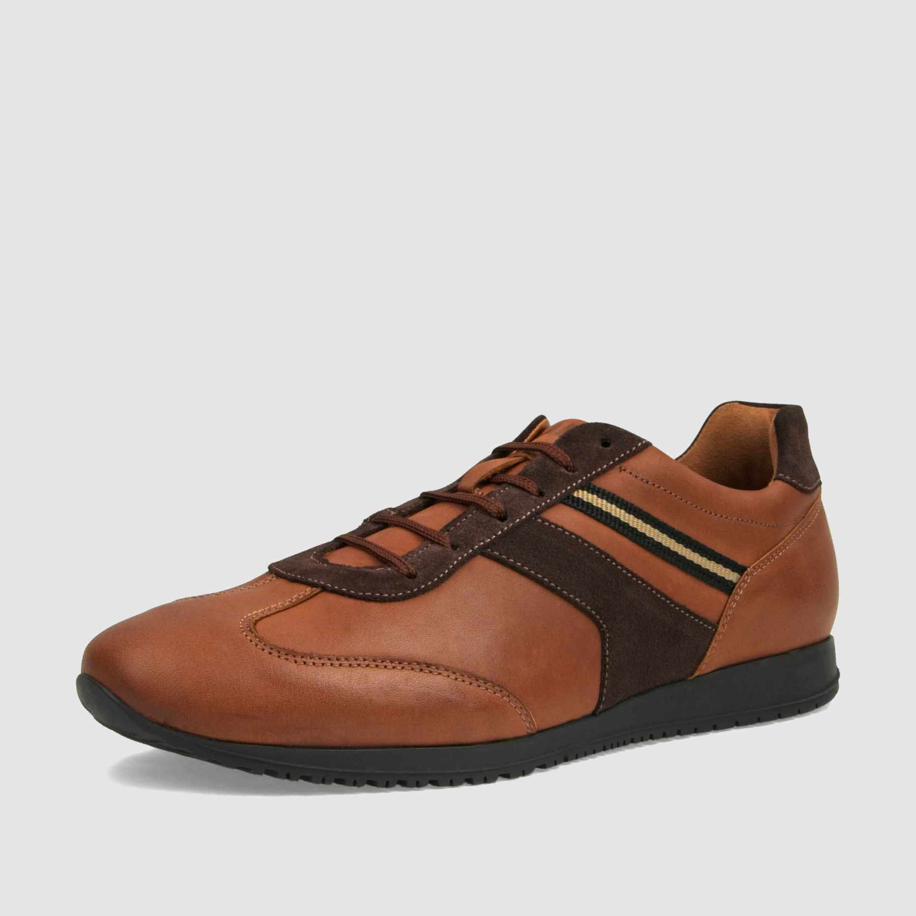 Trampki TAPI D - 7387 brązowa licowa skóra - TAPI nero - Sneakersy i sportowe - Brązowy - 1