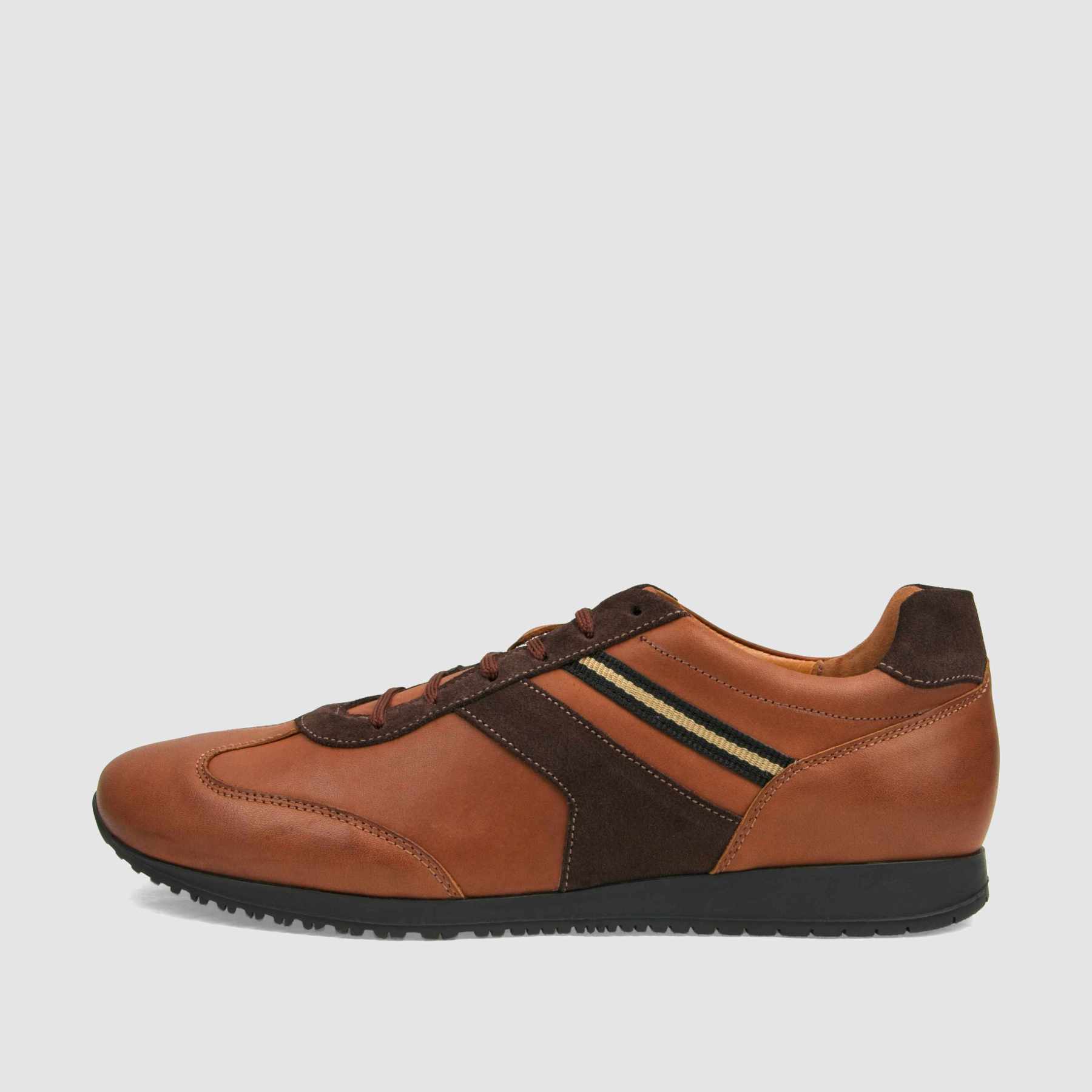 Trampki TAPI D - 7387 brązowa licowa skóra - TAPI nero - Sneakersy i sportowe - Brązowy - 2